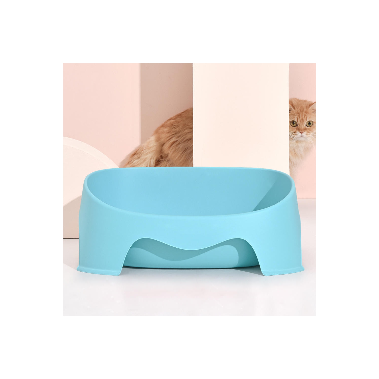 Bac à litière en plastique coloré écologique et durable pour chats bac à litière pour chats