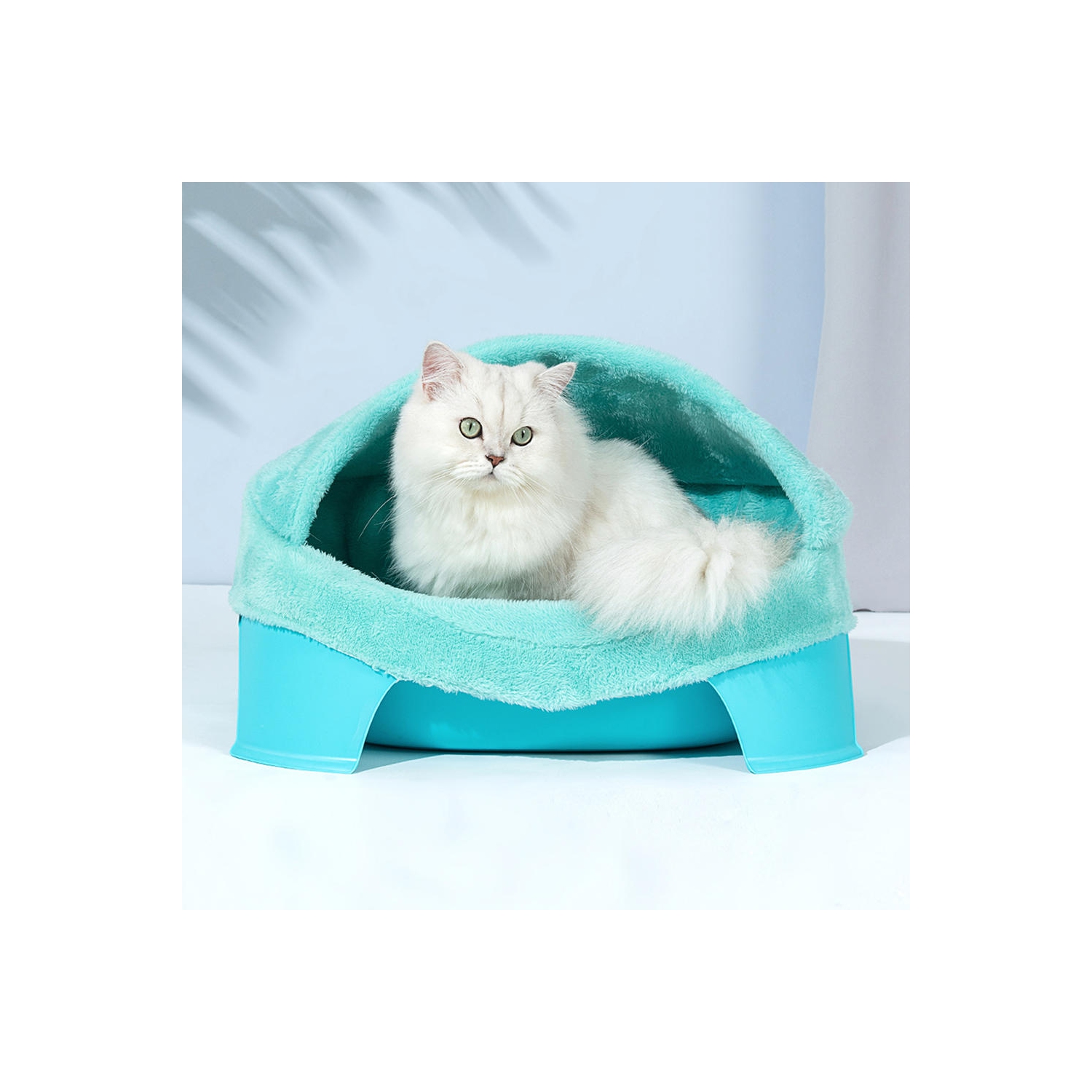 Bac à litière en plastique coloré écologique et durable pour chats bac à litière pour chats