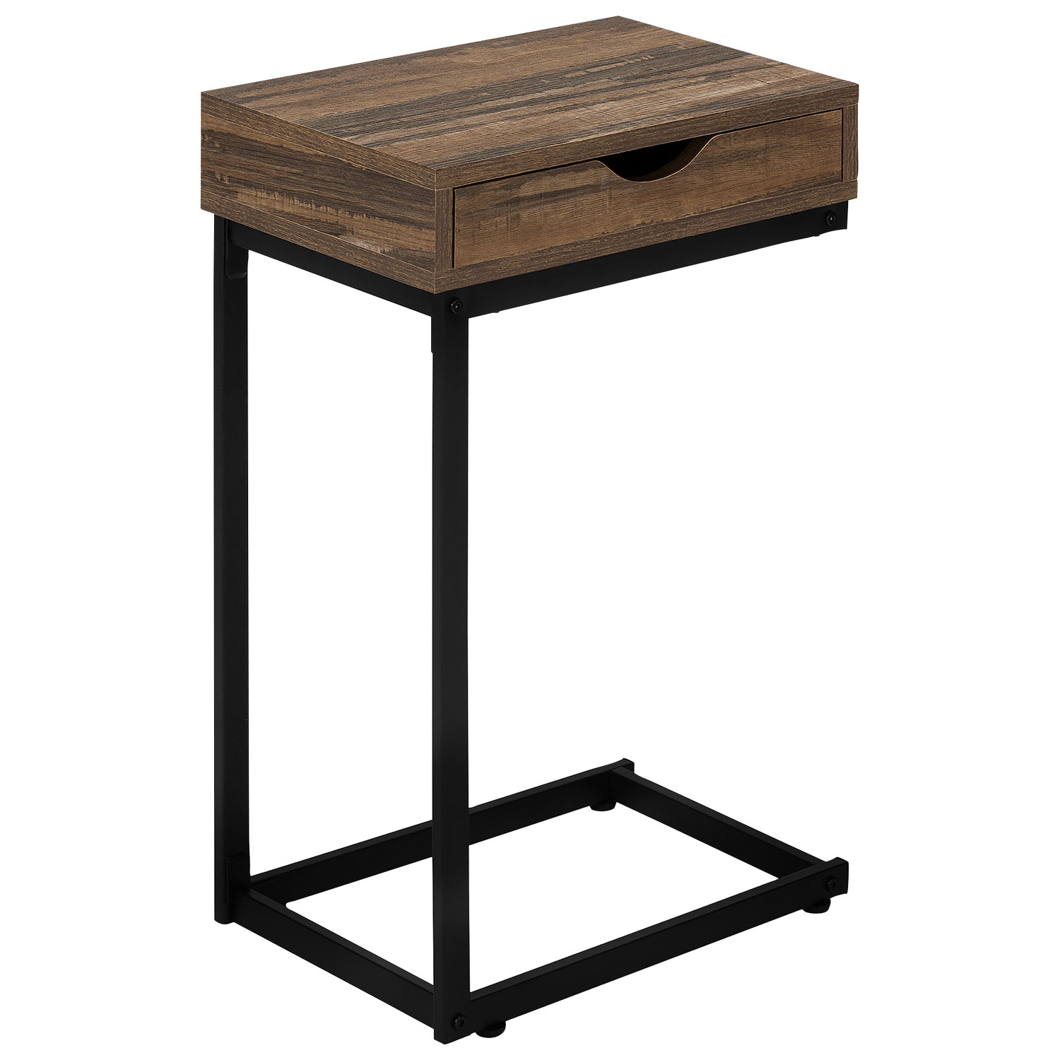 Table d'appoint rectangulaire contemporaine de Monarch - Brun