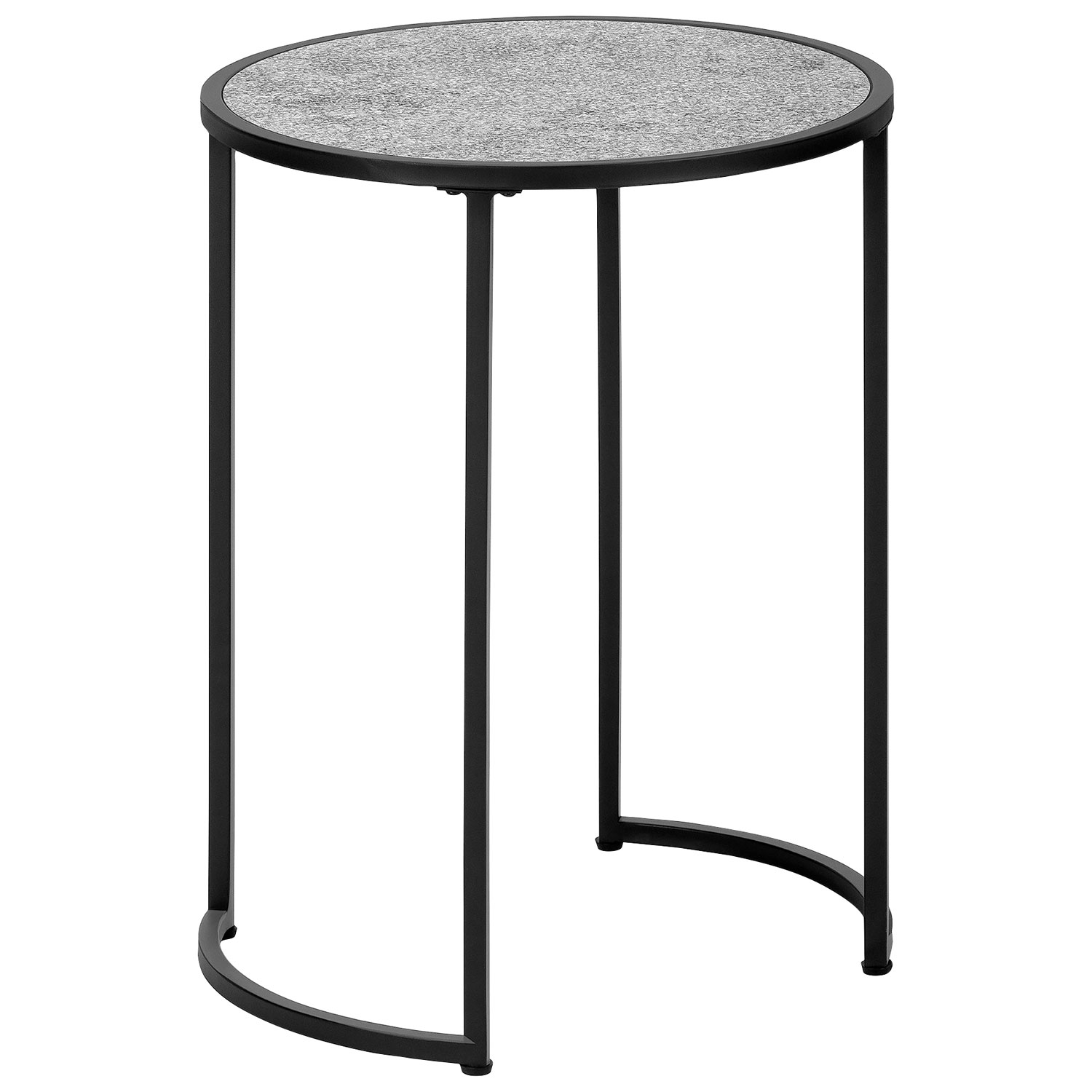 Monarch Contemporary Circular Accent Table - Grey