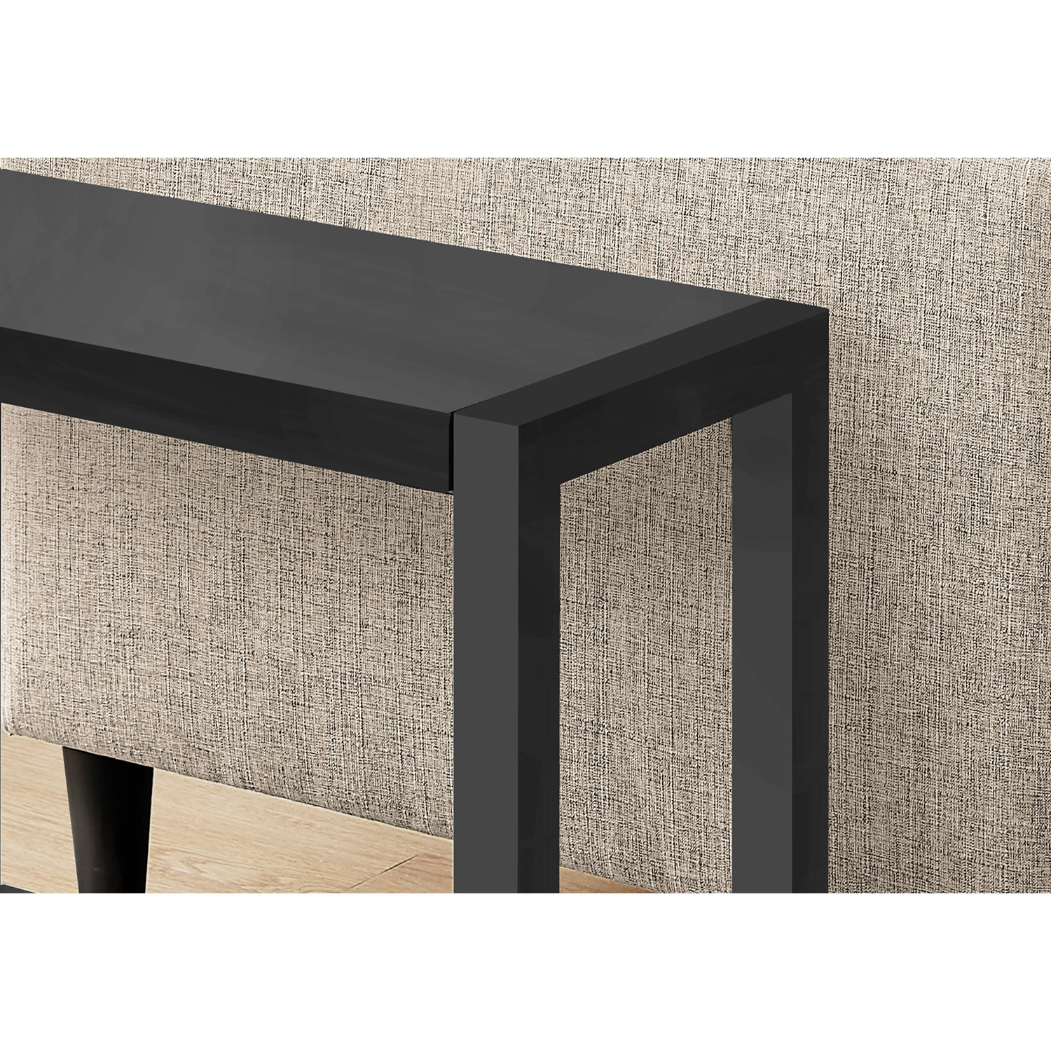Table de bout rectangulaire contemporaine de Monarch - Noir