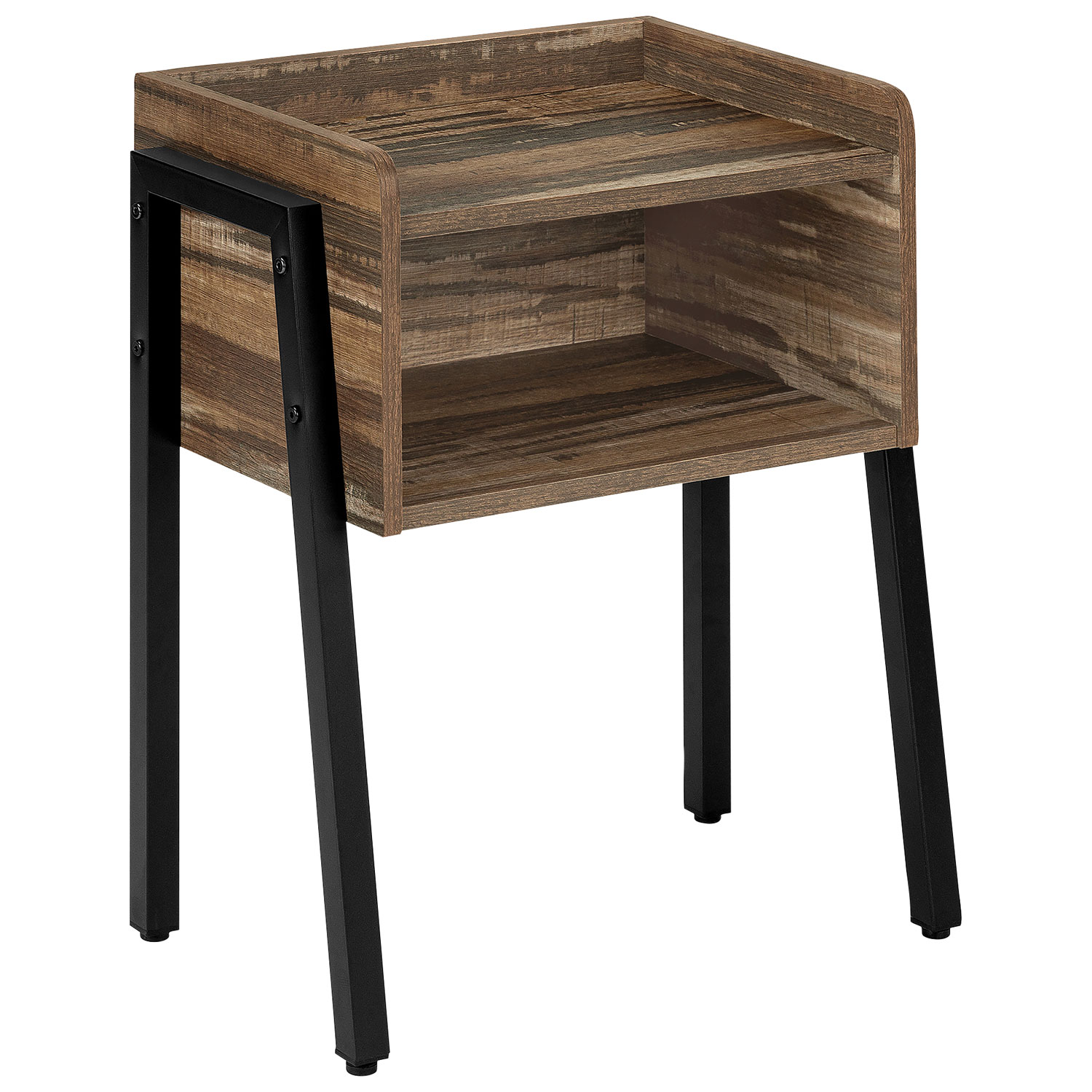 Monarch Contemporary Rectangular End Table - Brown