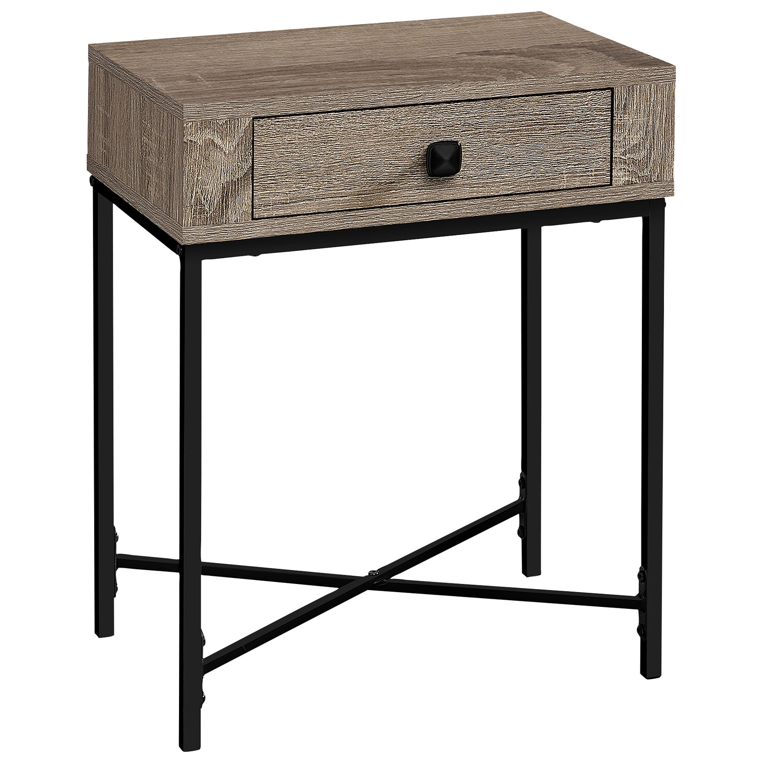 Monarch Contemporary Rectangular End Table - Dark Taupe