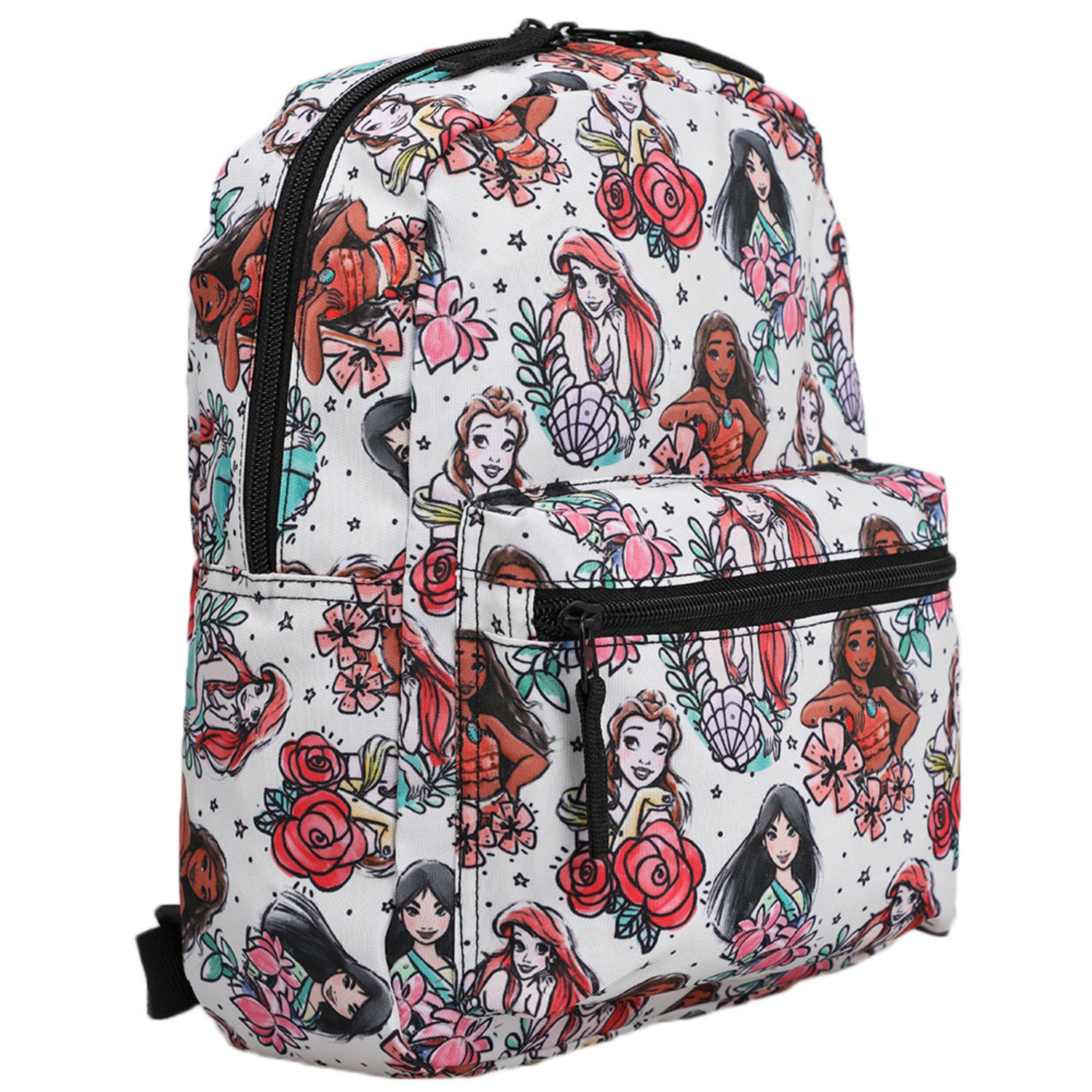Mini sac à dos en nylon imprimé des princesses de Disney