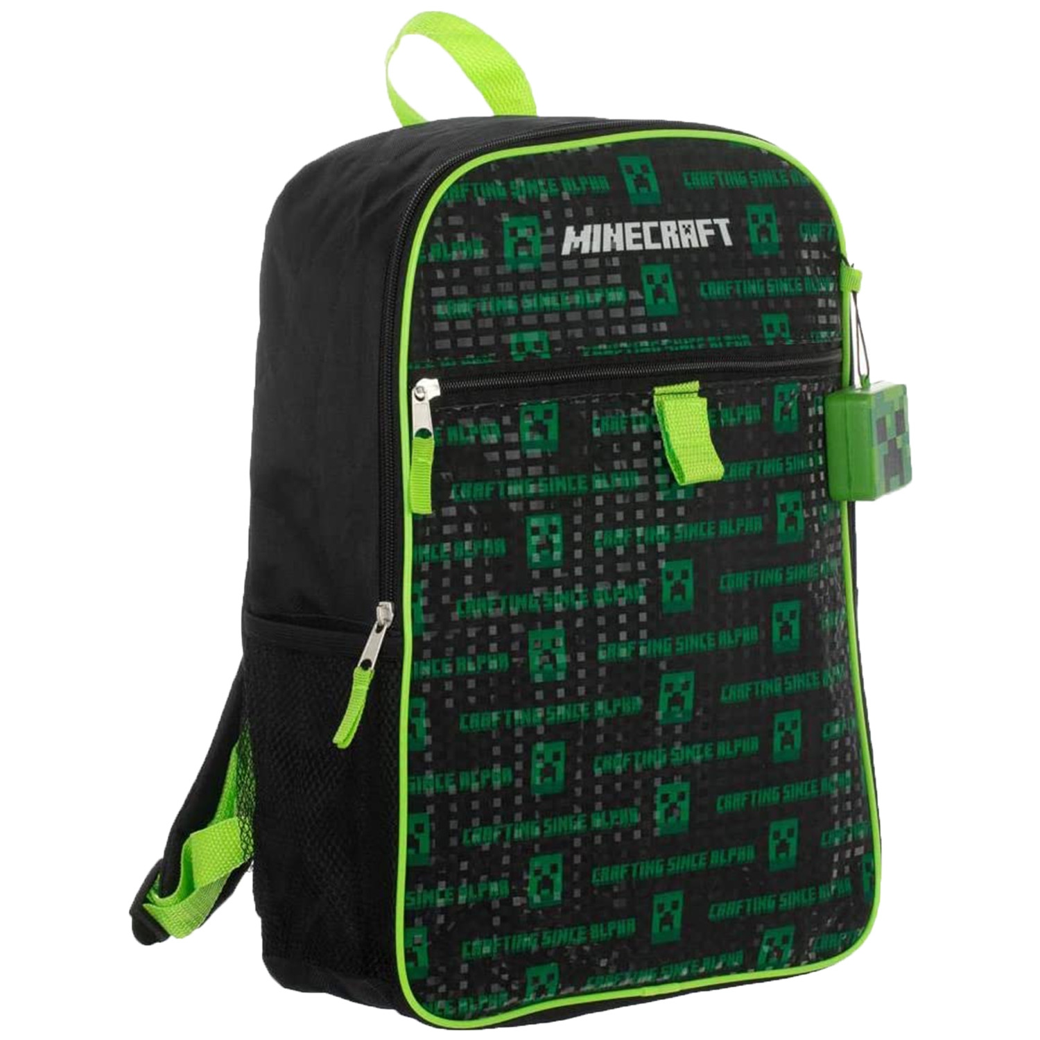 Minecraft Creeper 5 Piece Kids Backpack Set