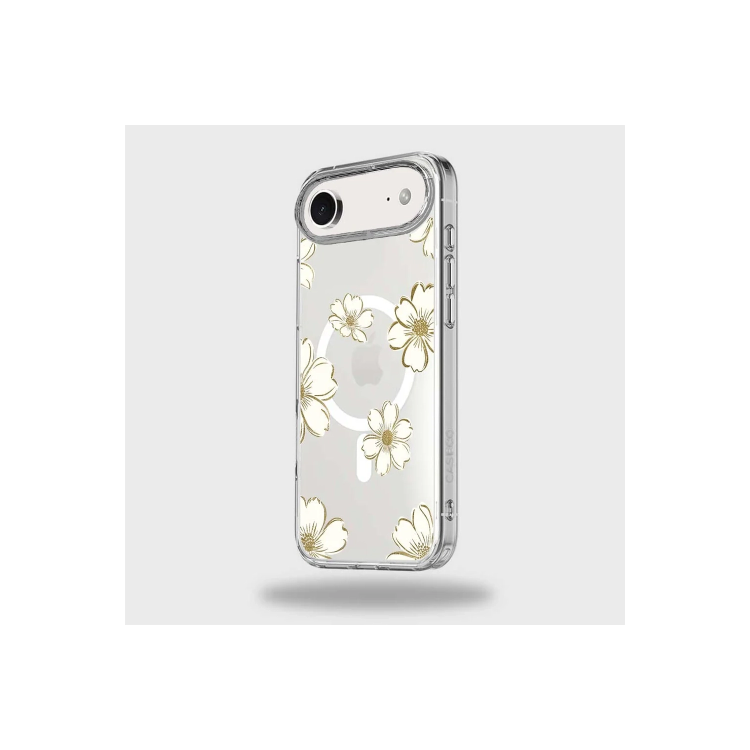 iPhone Air Gold Pattern Clear Case With MagSafe