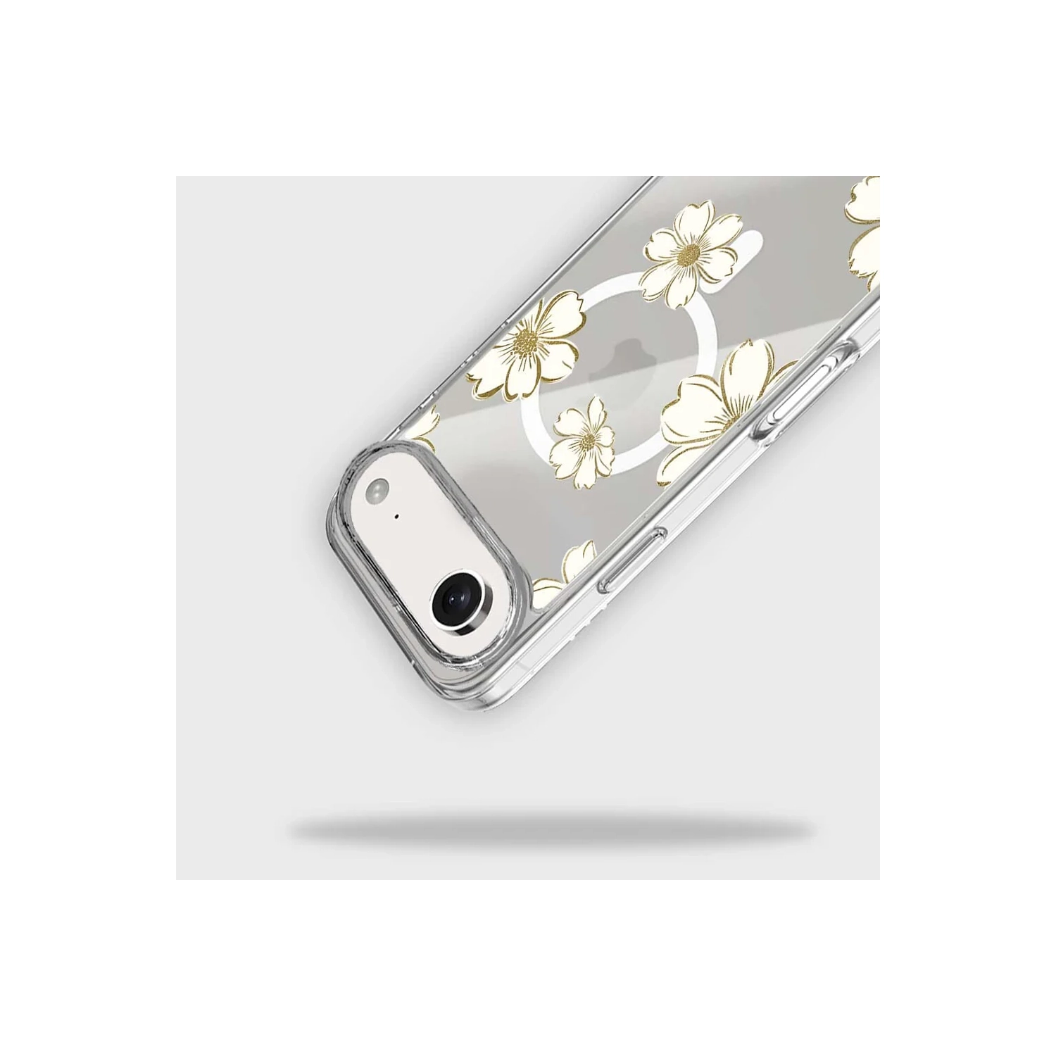iPhone Air Gold Pattern Clear Case With MagSafe