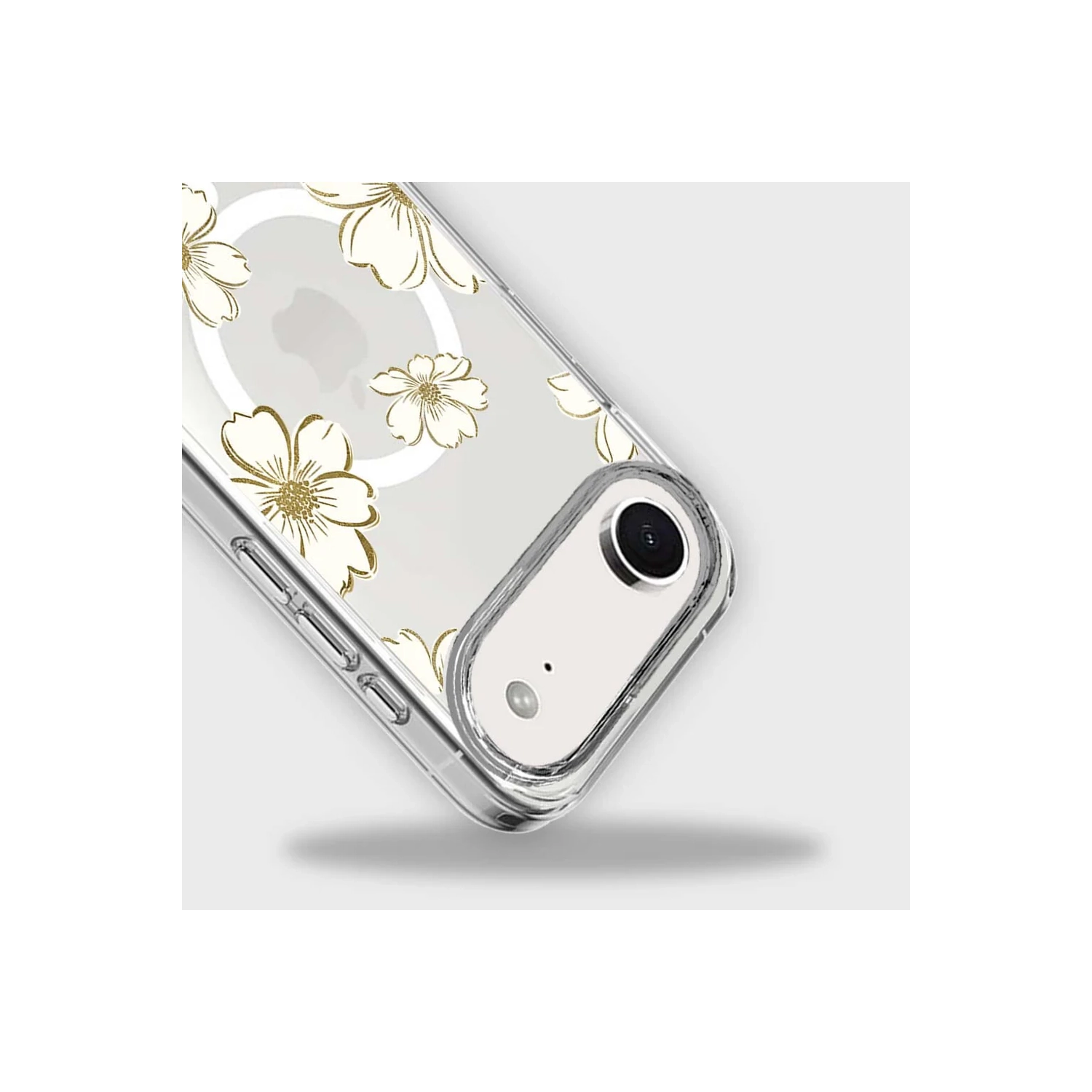 iPhone Air Gold Pattern Clear Case With MagSafe