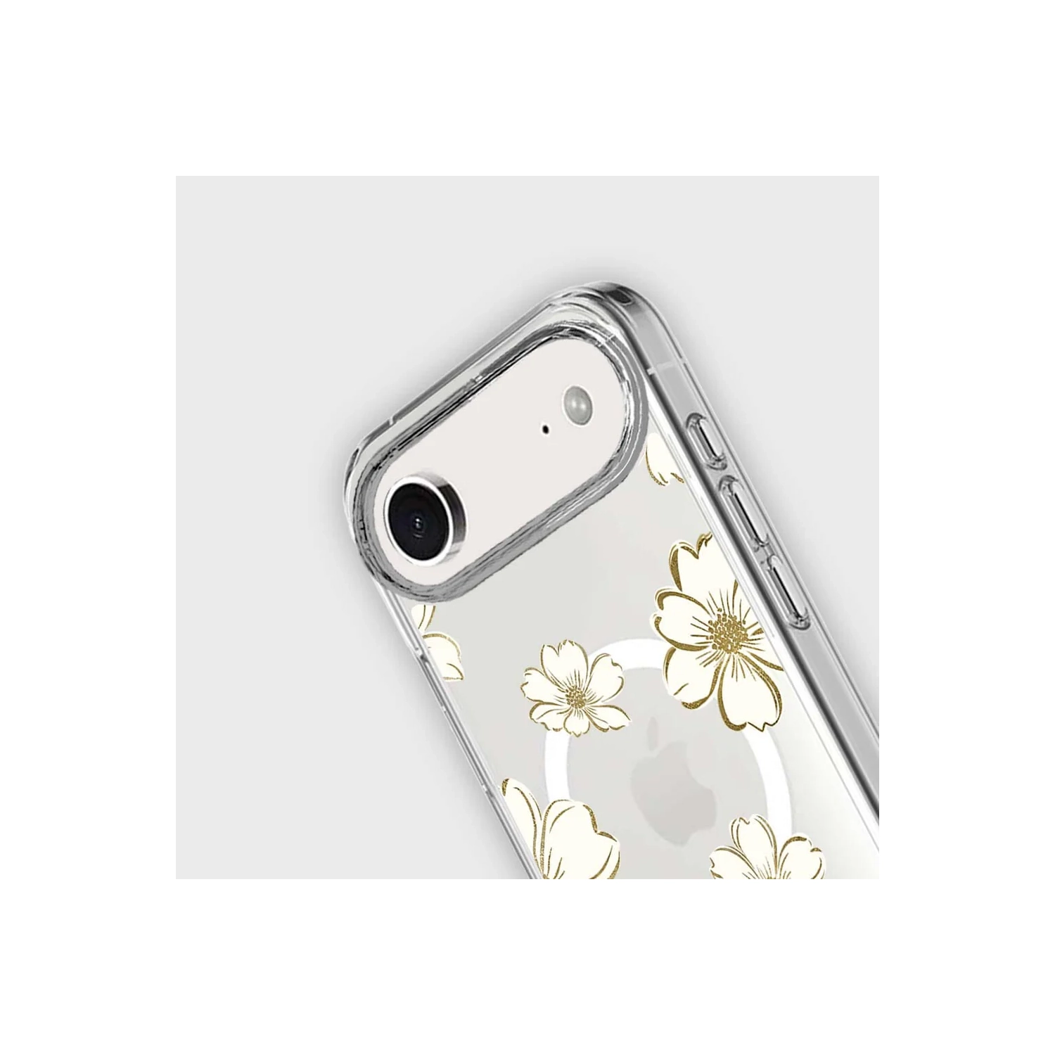 iPhone Air Gold Pattern Clear Case With MagSafe