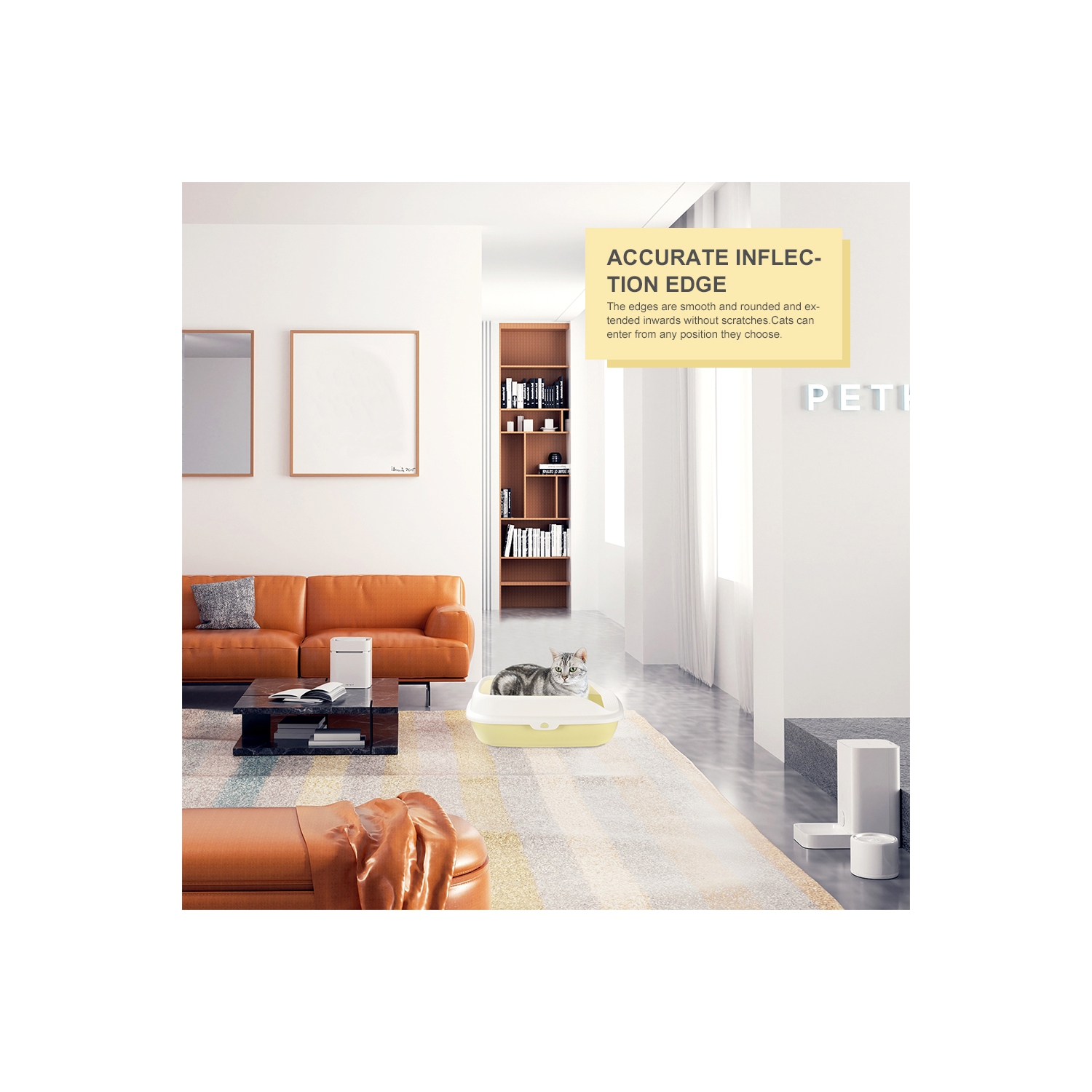 Strong Material Cat Toilet open Cat Litter Box Cat Litter Tray Matcha