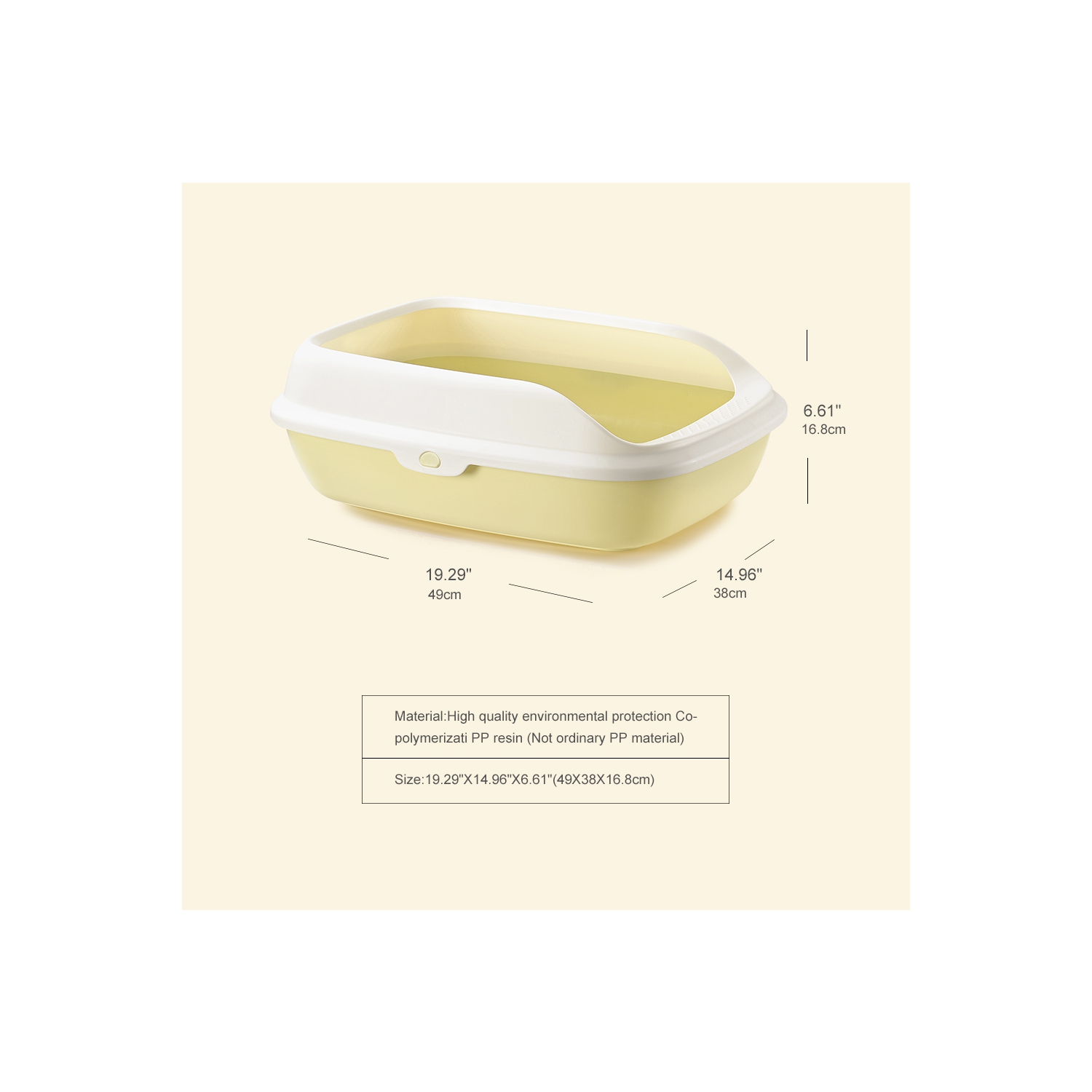 Strong Material Cat Toilet open Cat Litter Box Cat Litter Tray Matcha