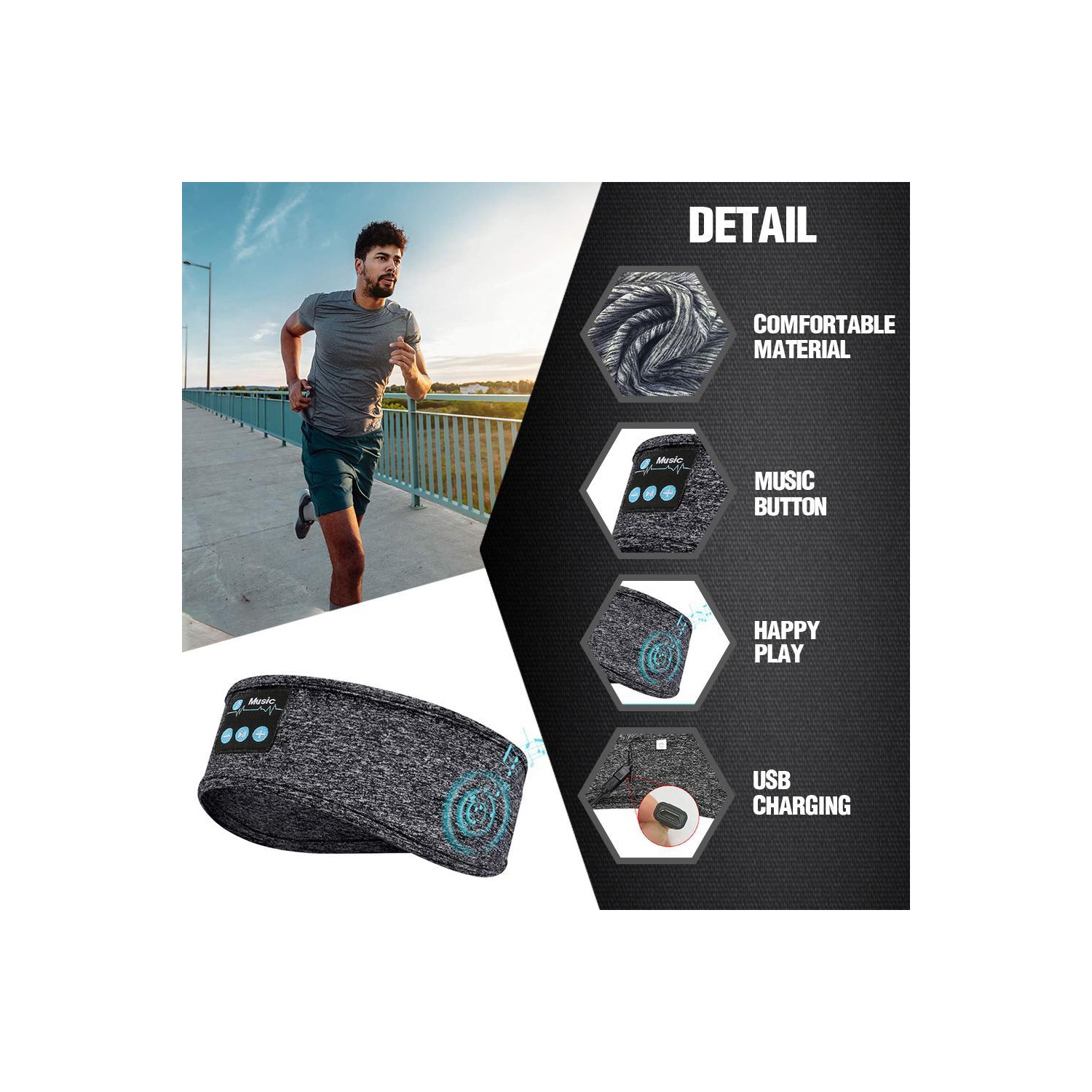 Wireless Music Bluetooth Headband Running Sleep Portable Earphone SP