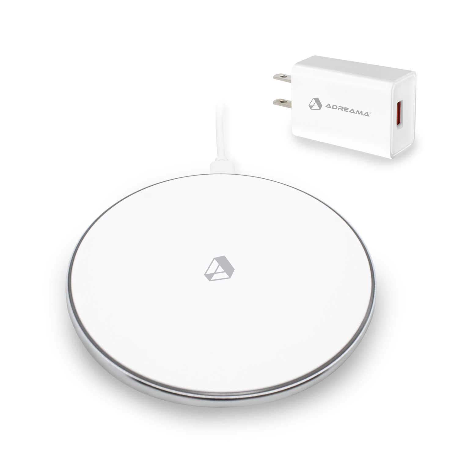 Adreama Silicone Fast Wireless Charging Pad & Fast Wall charger 15W