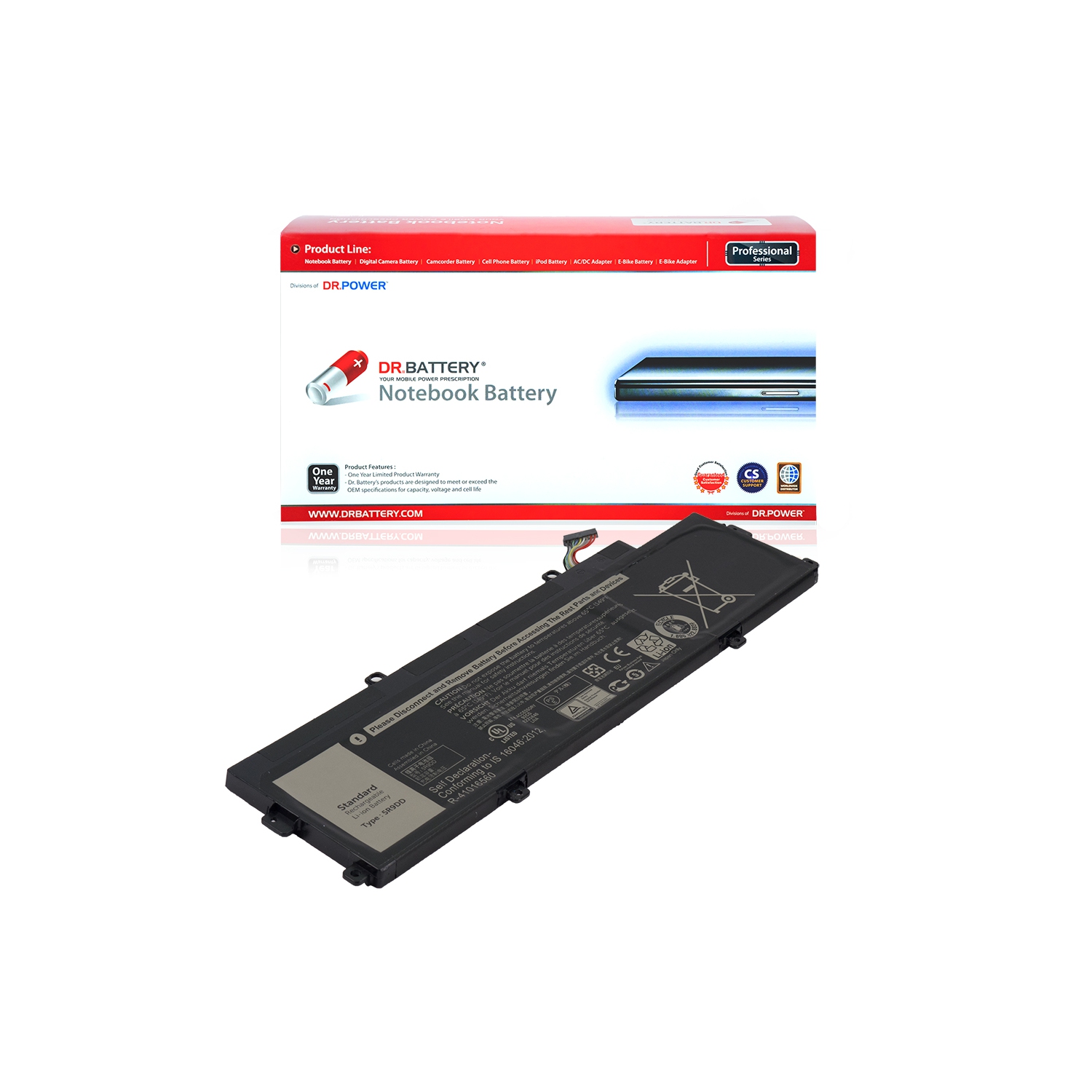 DR. BATTERY - Replacement for Dell Chromebook 11 P22T / 5R9DD / KTCCN / XKPD0