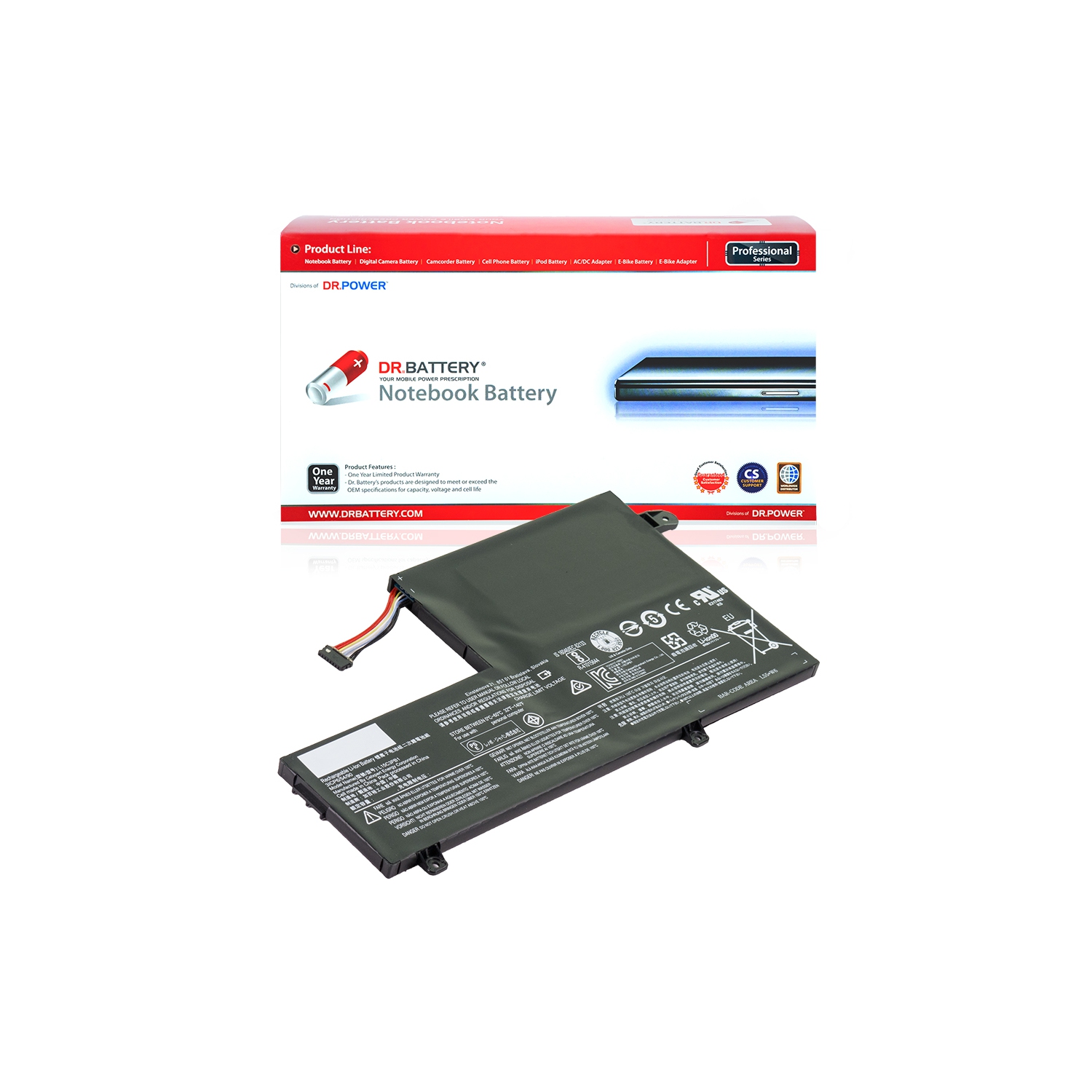 DR. BATTERY - Replacement for Lenovo Yoga 510-14ISK / 5B10W89290 / L15C3PB1 / L15L3PB0 / L15L3PBO / L15M3PB0 / L15M3PBO
