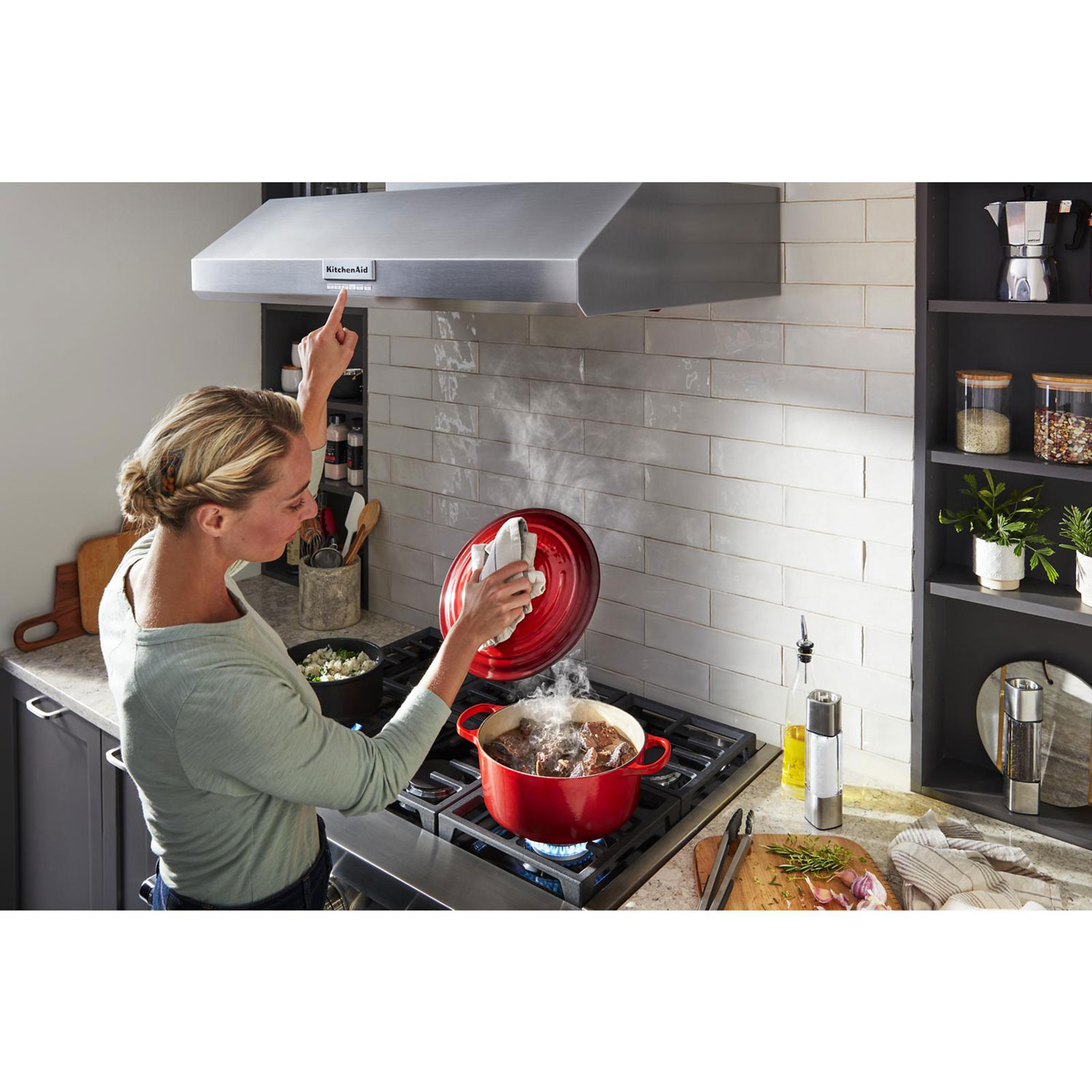 KitchenAid 36" Wall Mount Chimney Range Hood - Stainless Steel