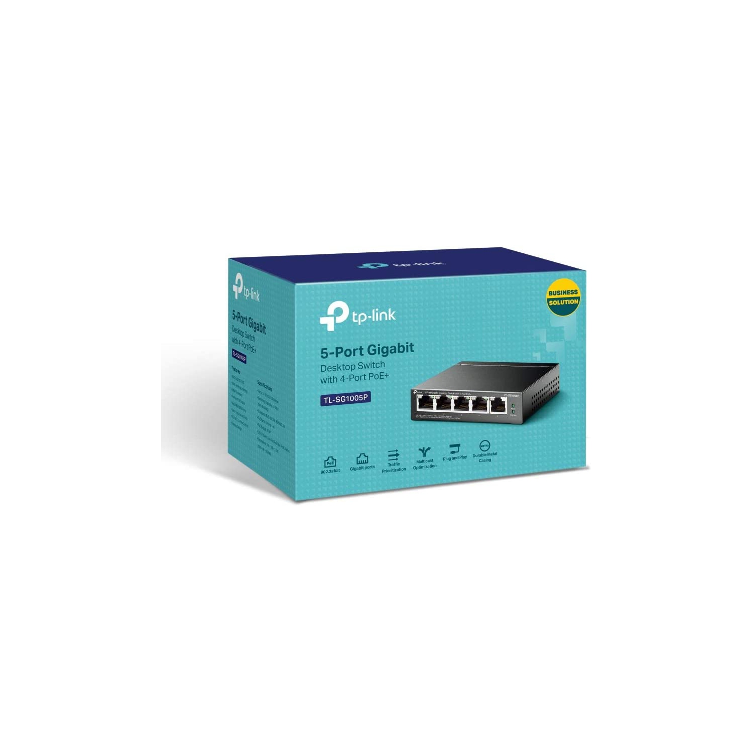 TP-Link – Commutateur PoE Gigabit à 5 ports 4 ports PoE @56W, ordinateur de bureau, prêt à l’emploi