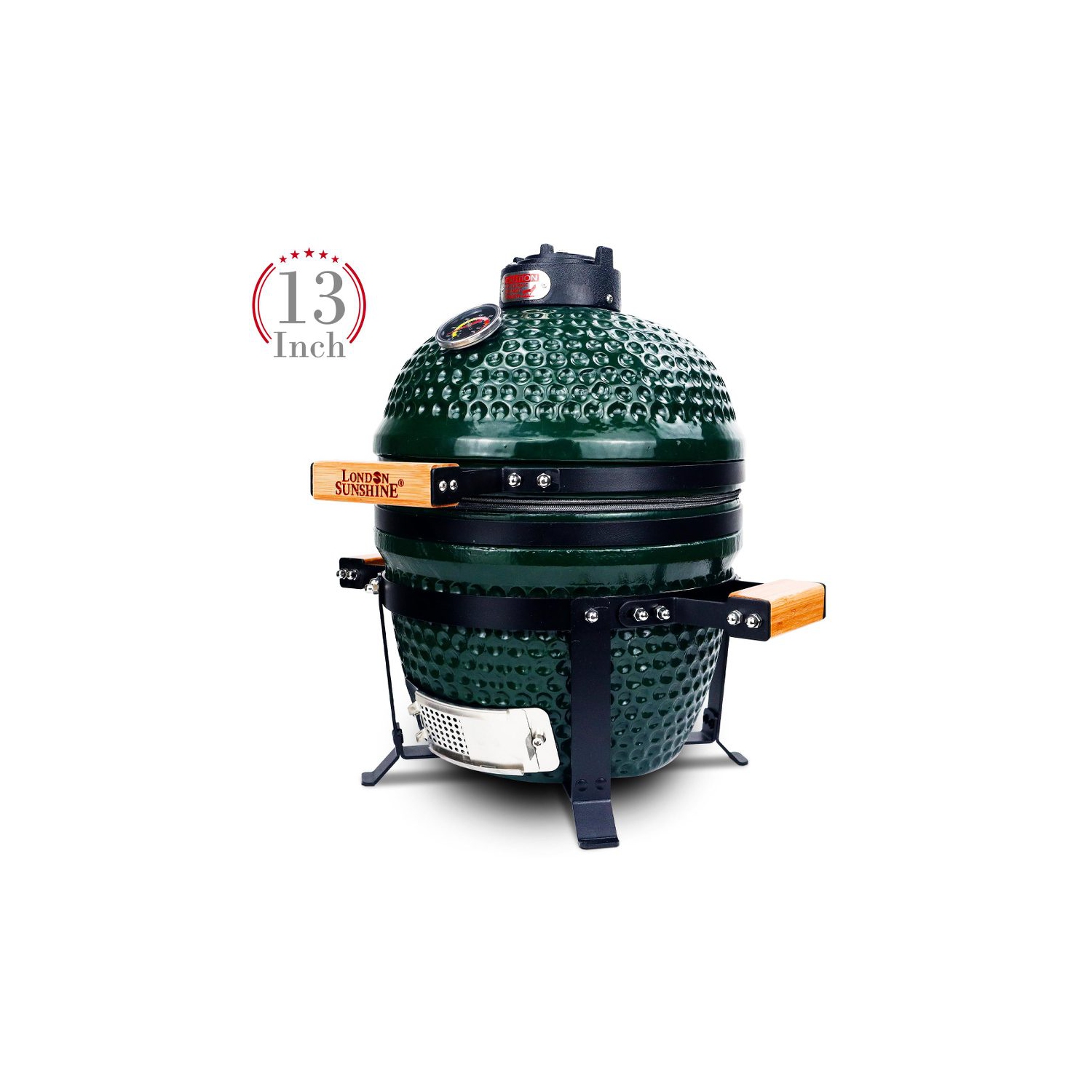 Barbecue au charbon de bois Ceramic Kamado de London Sunshine - Série Cadet de 13 po