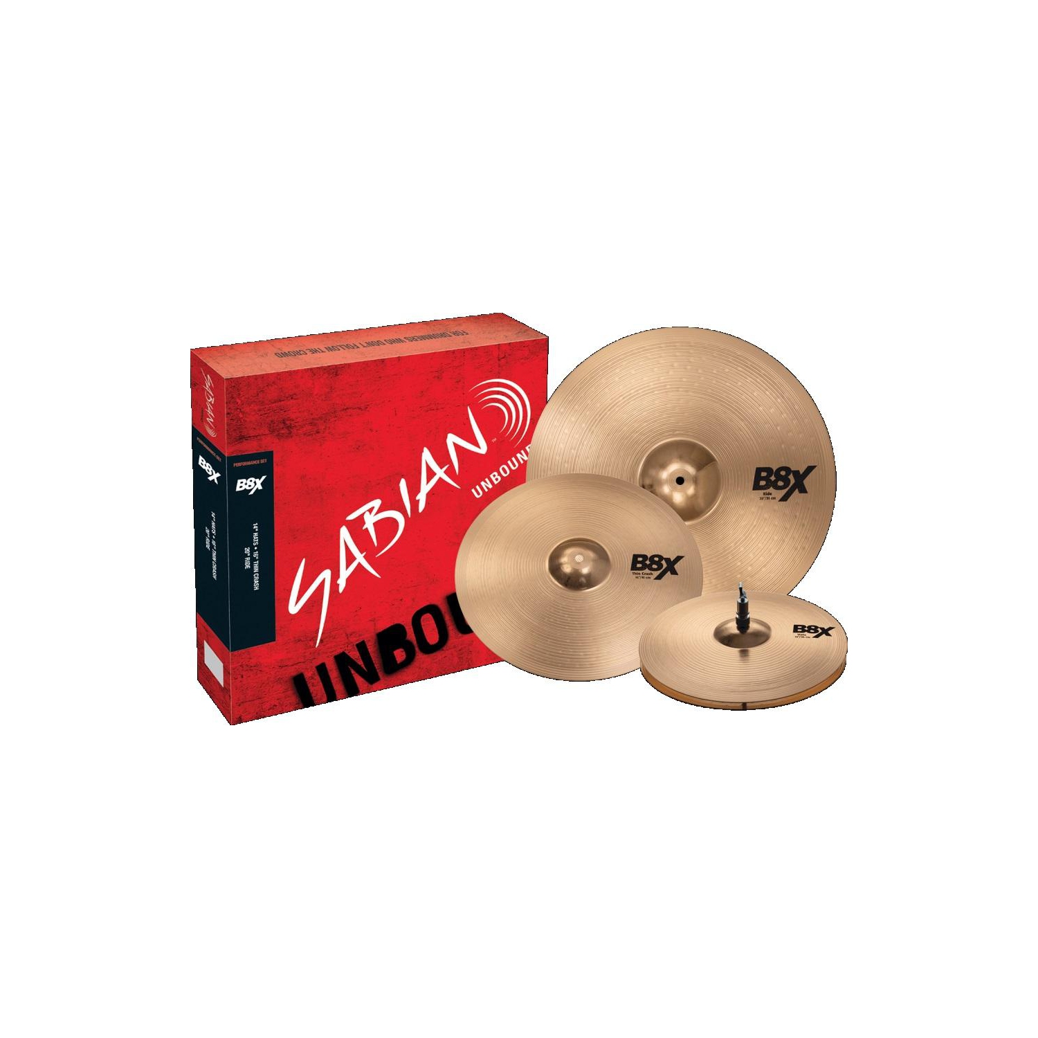 SABIAN B8X Performance Set 3-pack Cymbal Package Made In Canada