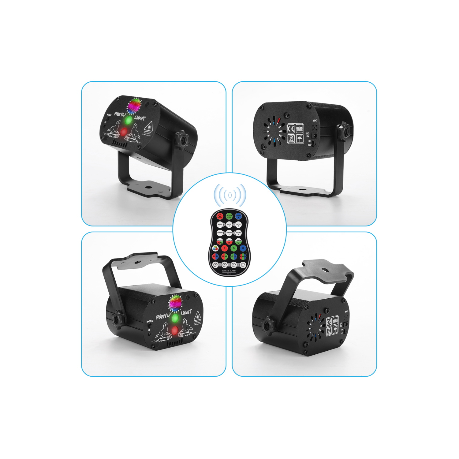 Mini RGB Disco Light LED Laser Stage Projector