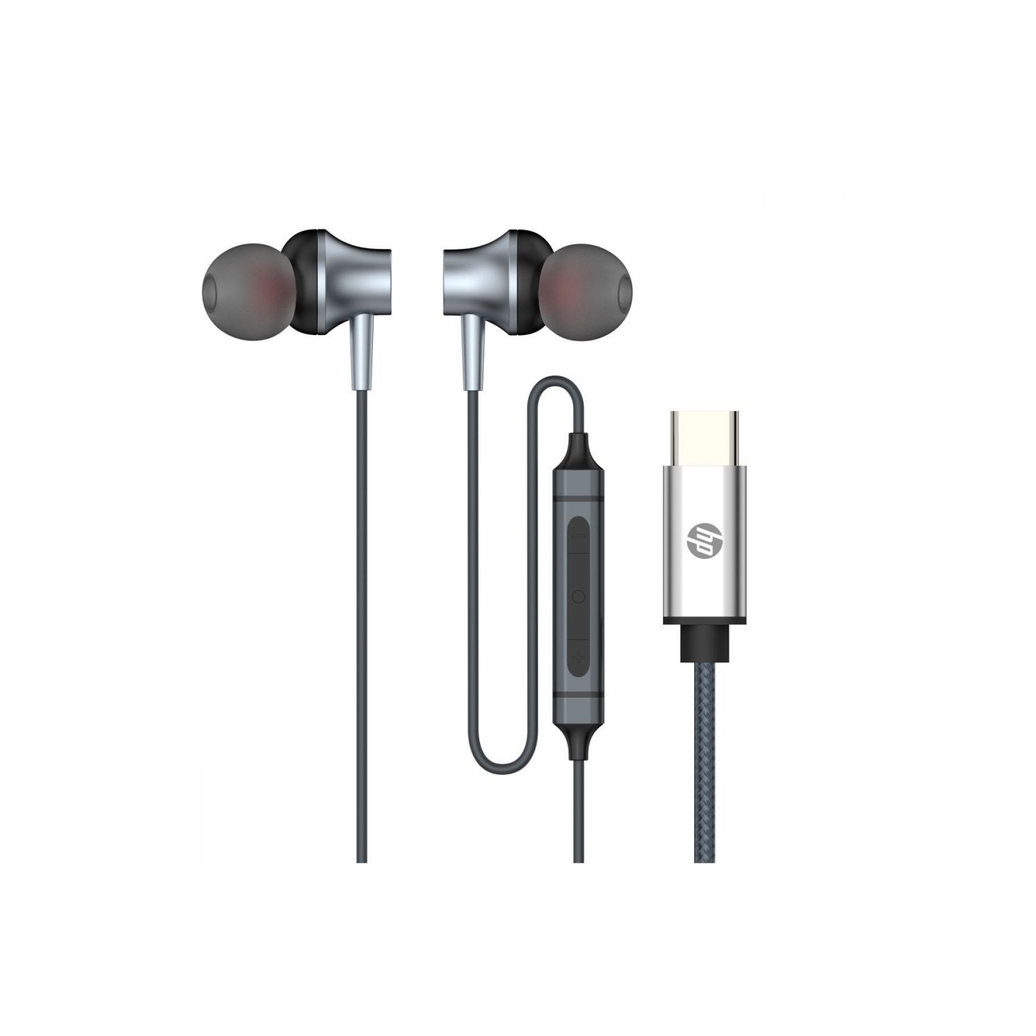 HP Câble USB A à Lightning, charge et synchronisation, Alliage d'aluminium, Noir, 2 mètres