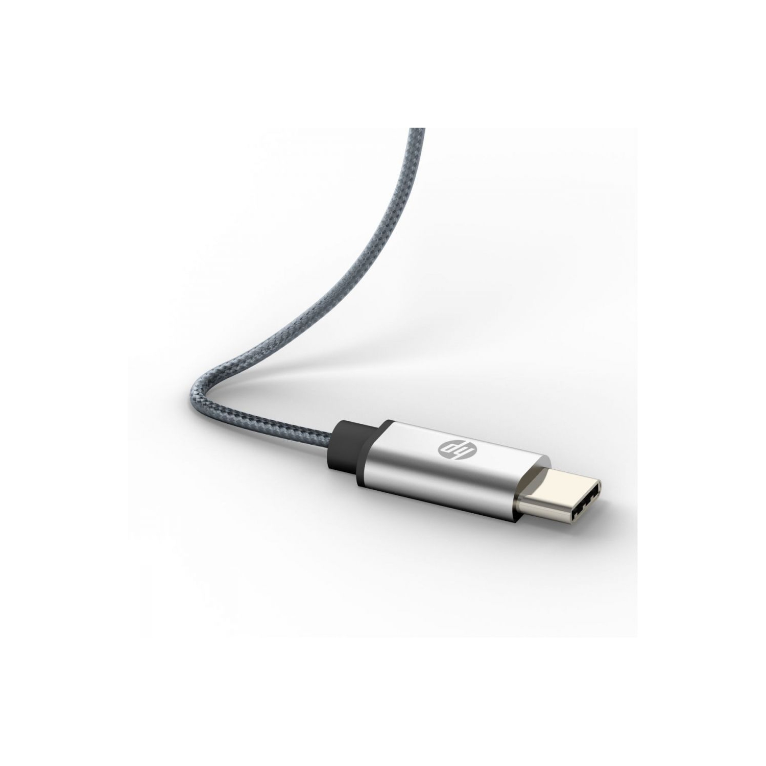 HP Câble USB A à Lightning, charge et synchronisation, Alliage d'aluminium, Noir, 2 mètres