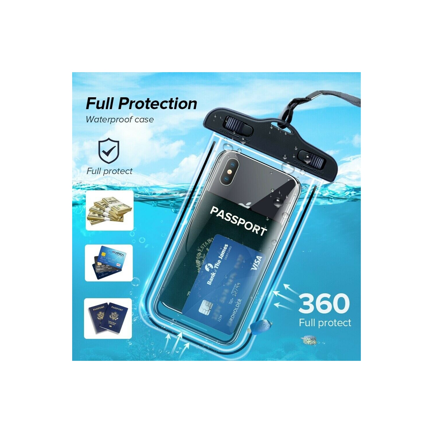Universal Waterproof Case Swim Cover Pouch Bag Mobile Phone Coque Water Proof Case For iPhone Samsung