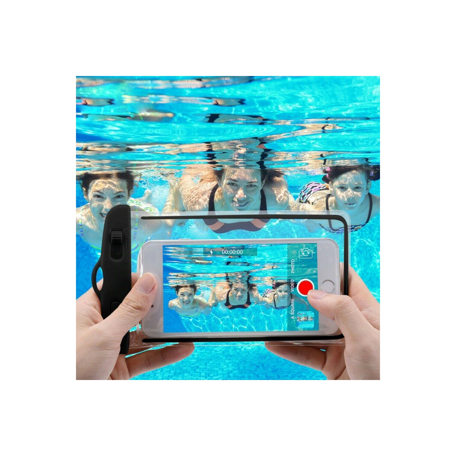 Étui de natation étanche universel de LEDEX pour iPhone/Samsung - Vert