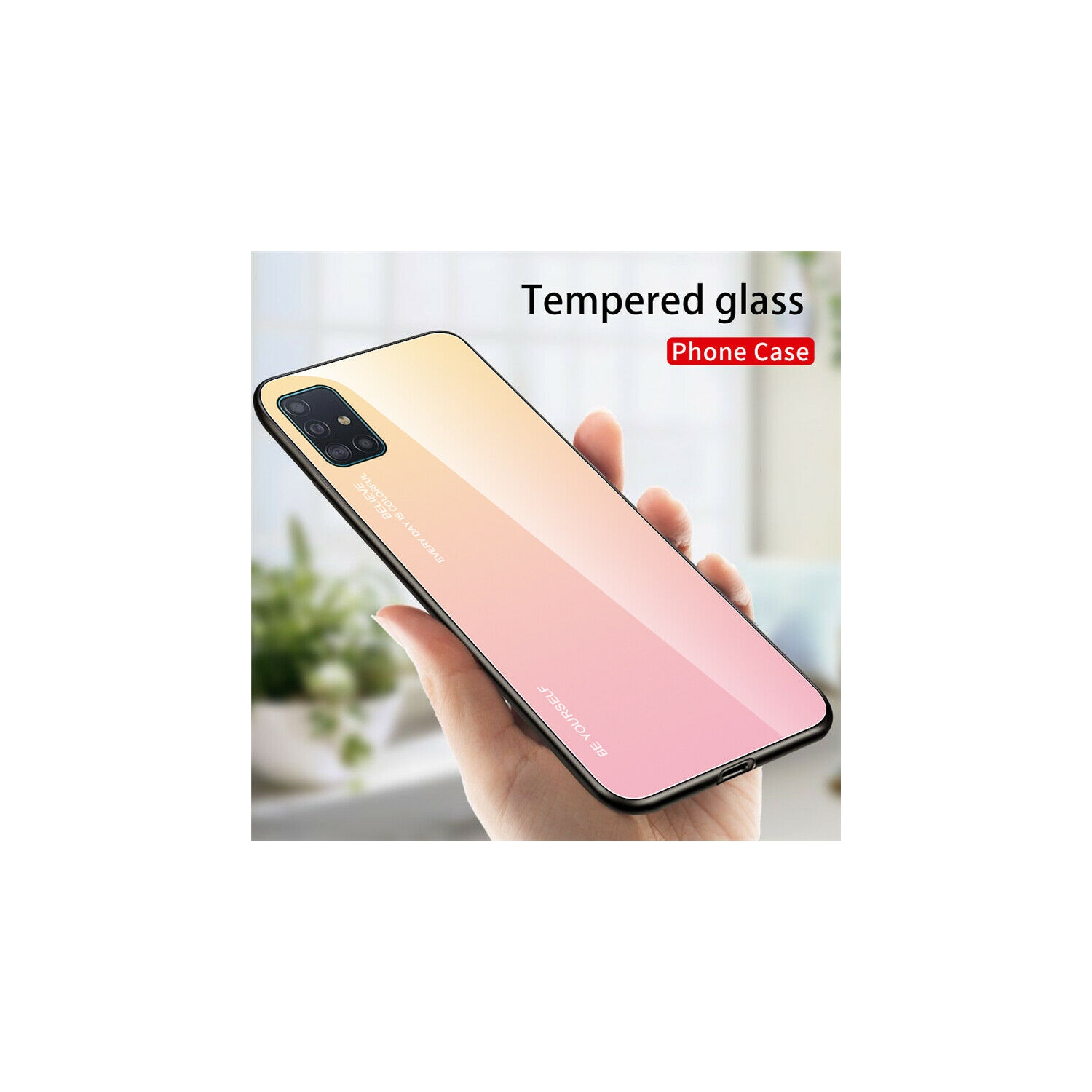 Gradient Tempered Glass Phone Case Cover For Samsung Galaxy A71