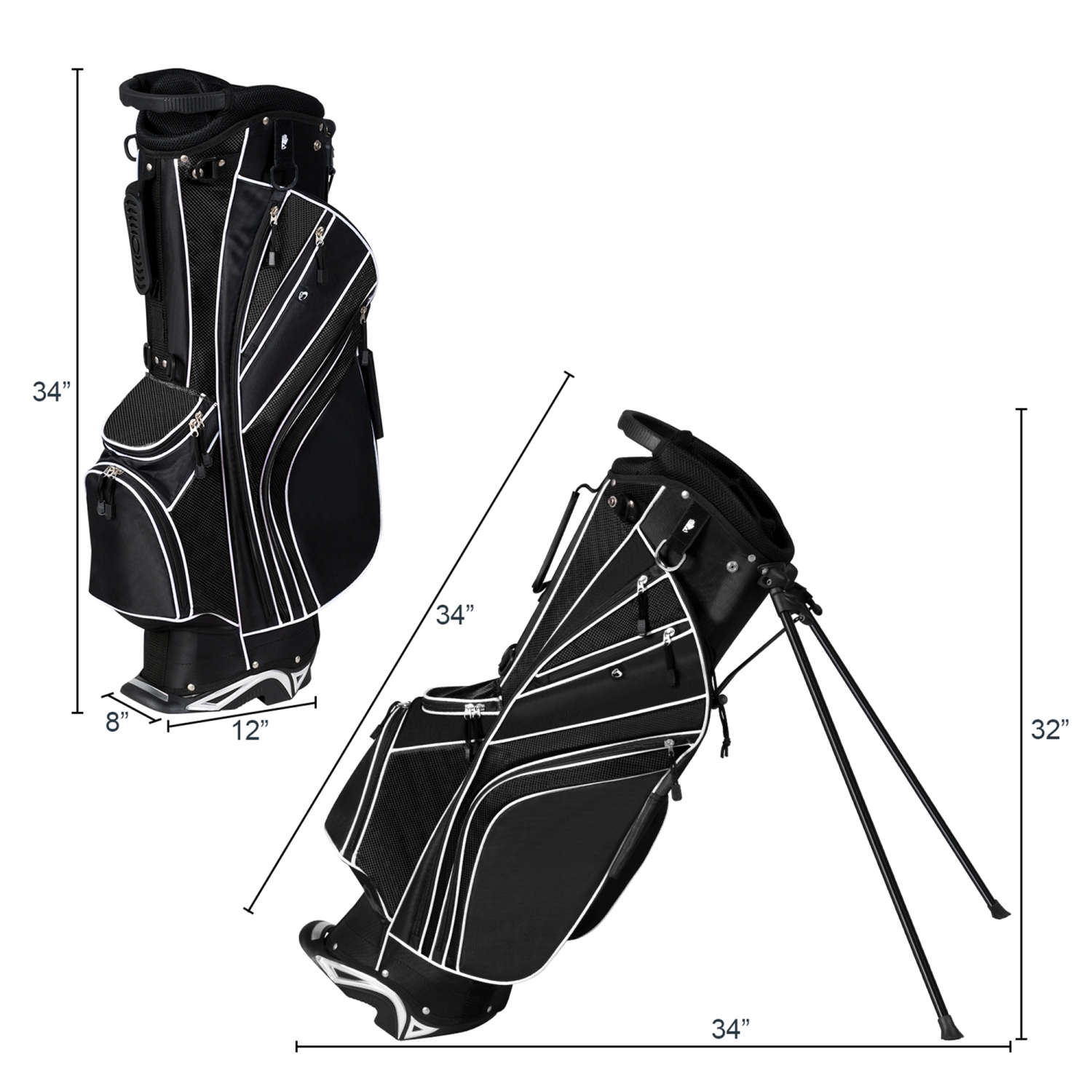 Sac de golf avec trépied Gymax