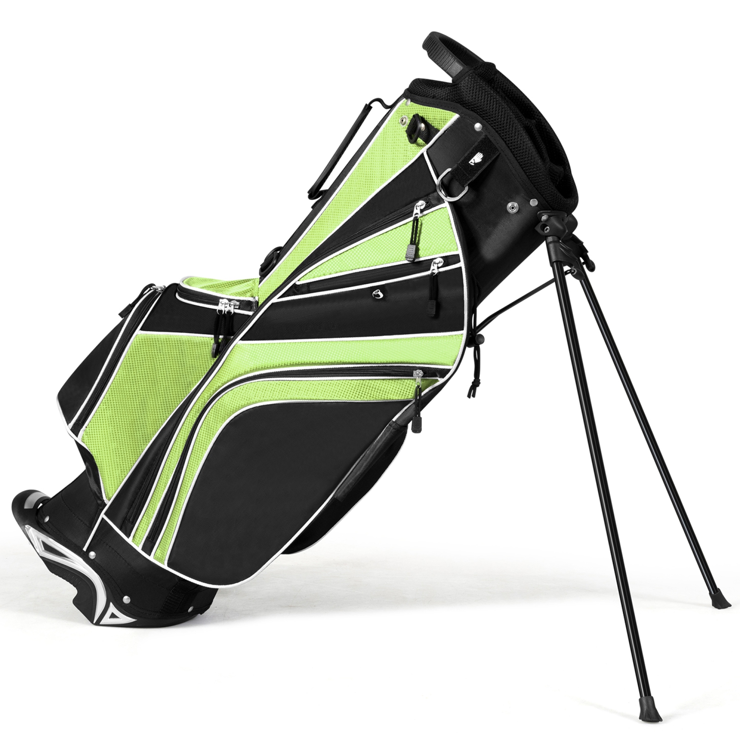 Gymax Golf Stand Bag 6 Way Divider Golf Carry Bag w/ Straps & 7 Storage Pockets