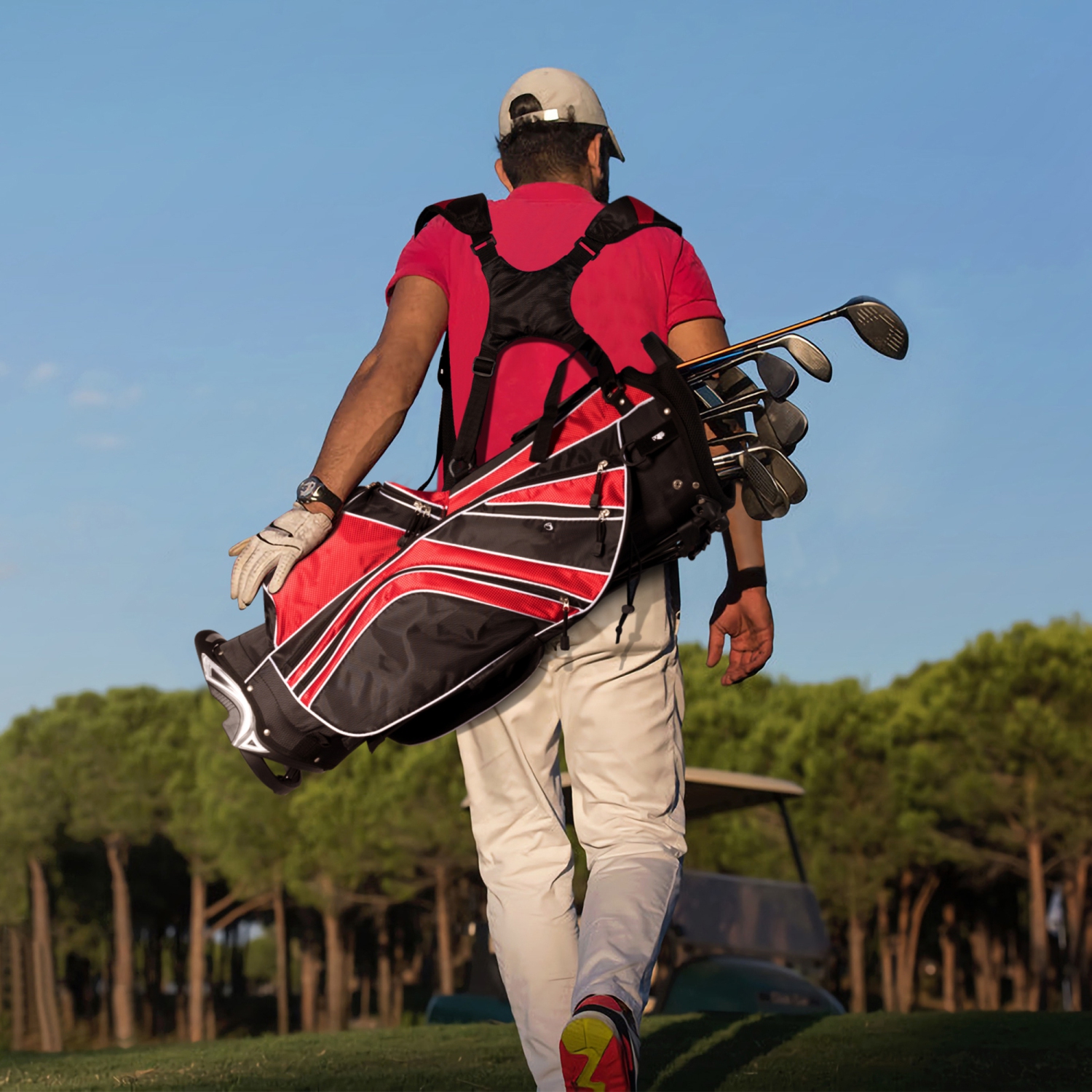 Sac de golf avec trépied Gymax