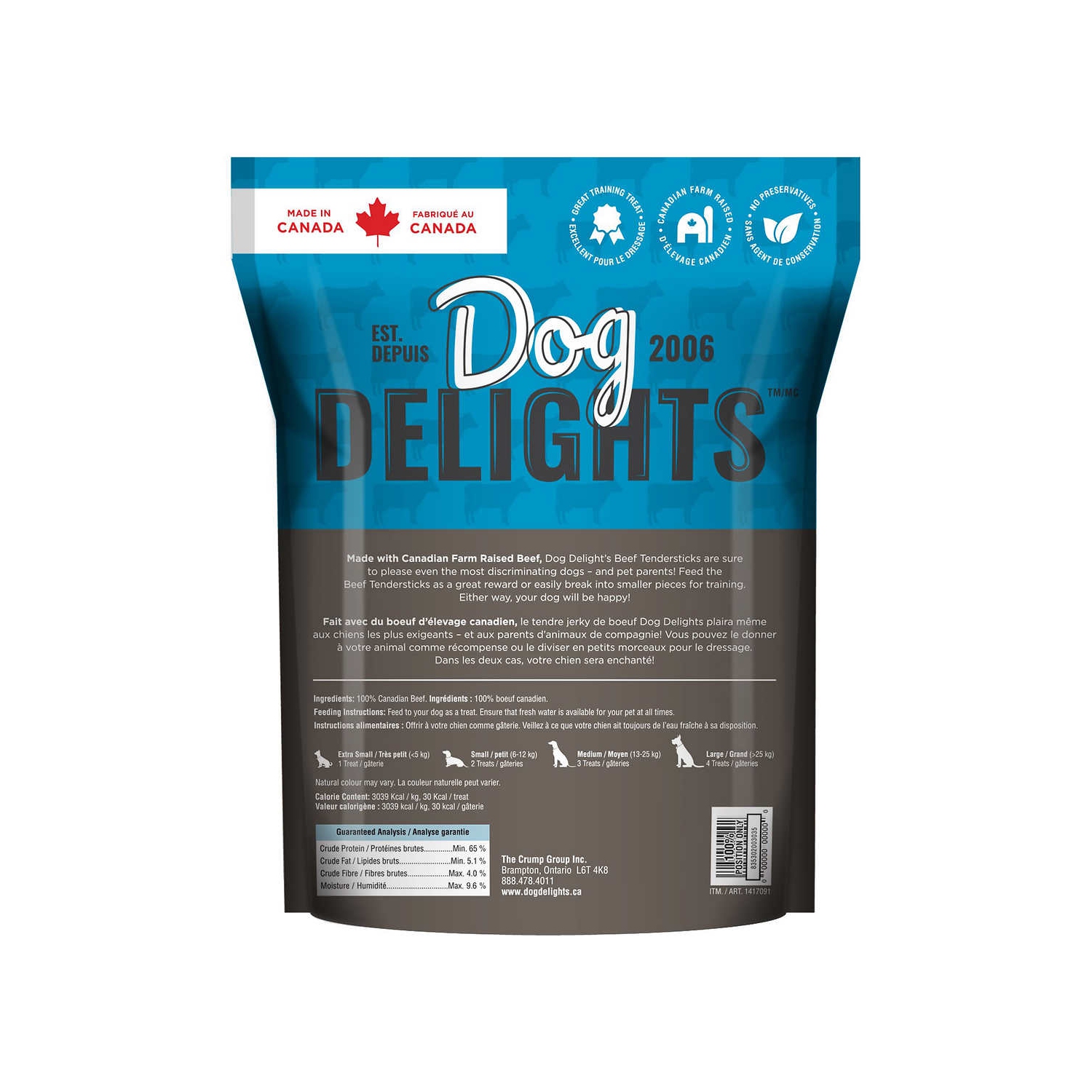 Dog Delights Beef Tendersticks Net 500g Dog Treats No Additives No Preservatives No Colours