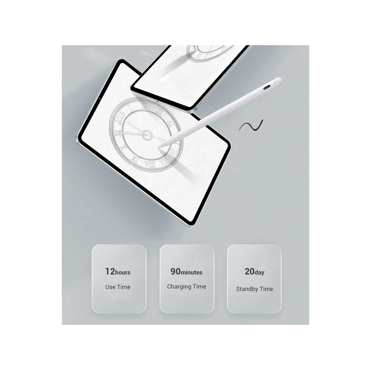 Stylet actif iPad avec rejet de paume pour une écriture et un dessin précis  - PrimeCables®