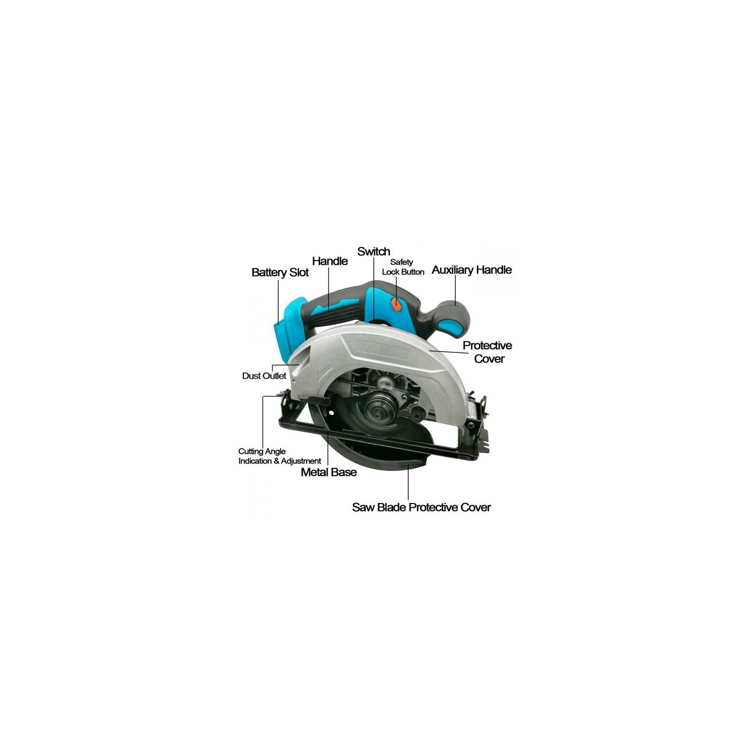 ISTAR 13000RPM Cordless Circular Saw Circular Saw 185mm With 18V Lithium Battery