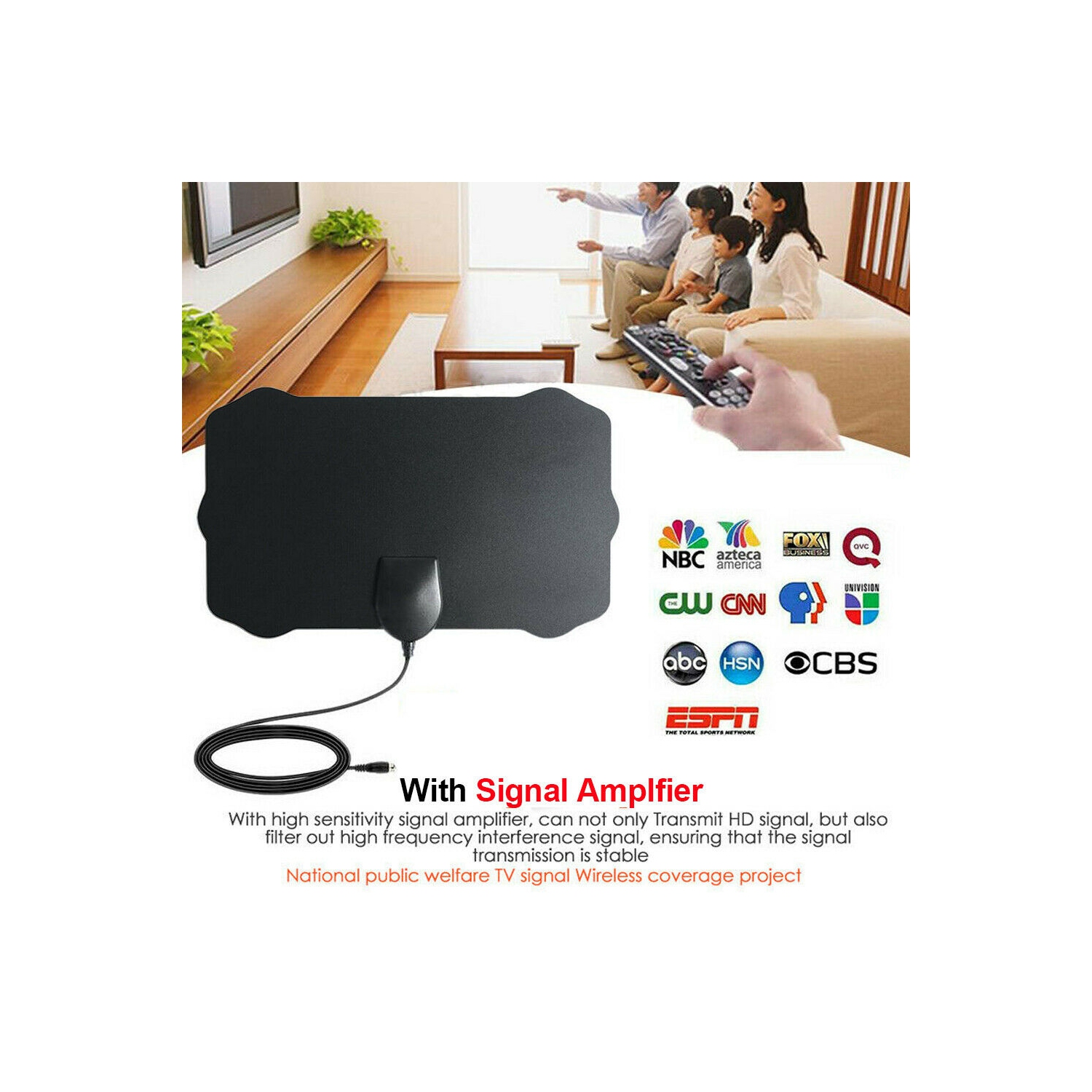 ISTAR 200 Miles Range Digital TV Antenna 1080P HD Skywire 4K Antena Digital Indoor HDTV