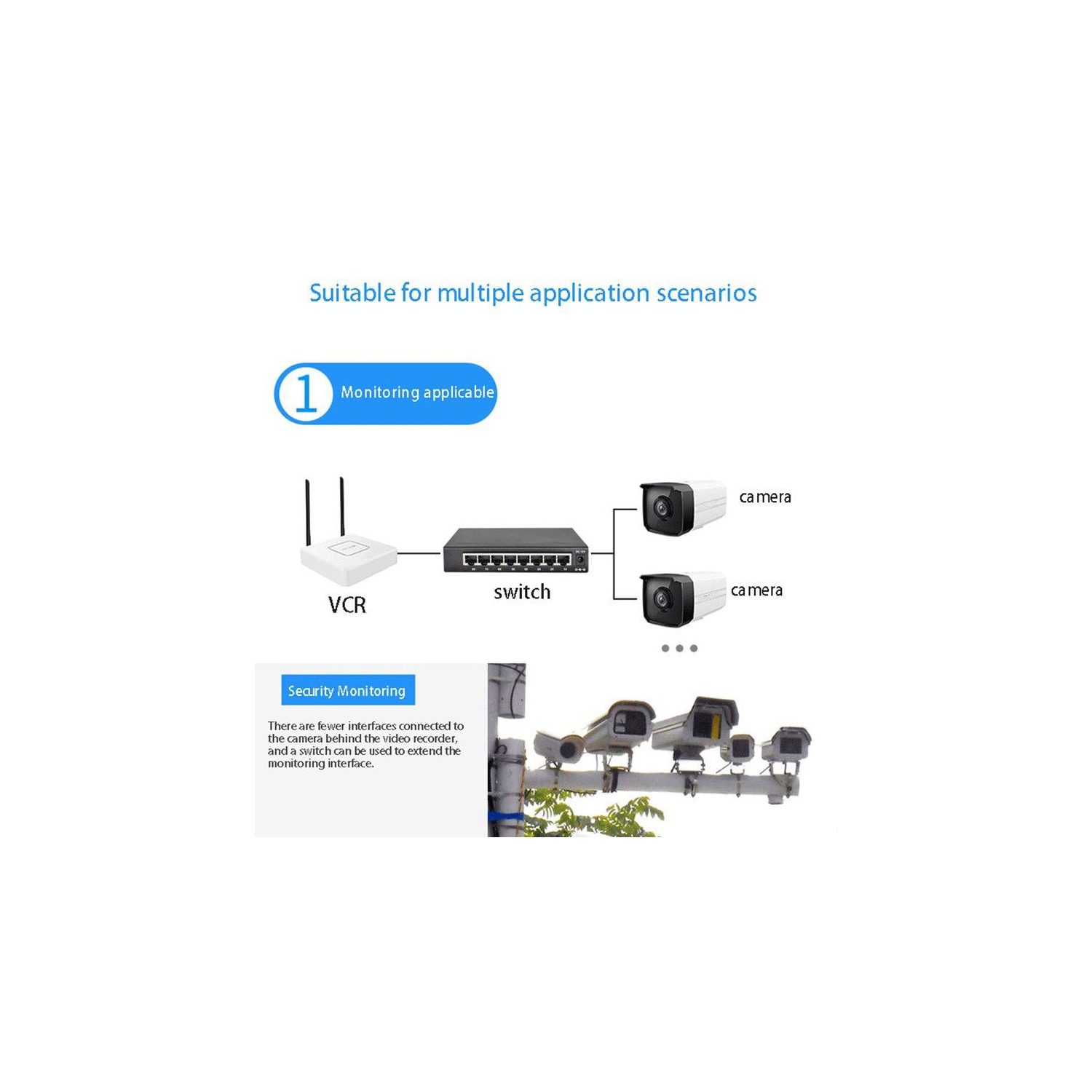 ISTAR 8-Port Gigabit Ethernet Unmanaged Switch For Home Network Hub, Office Ethernet Splitter, Plug-and-Play, Silent Operation, Desktop or Wall Mount