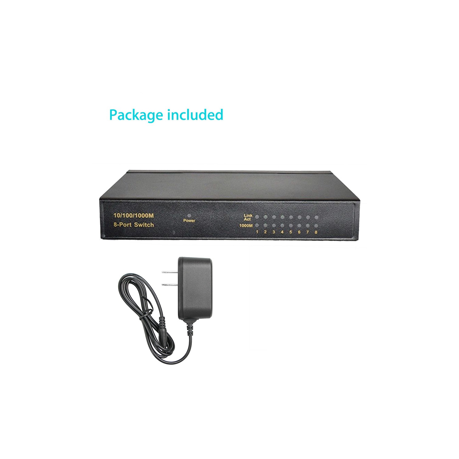 ISTAR 8-Port Gigabit Ethernet Unmanaged Switch For Home Network Hub, Office Ethernet Splitter, Plug-and-Play, Silent Operation, Desktop or Wall Mount