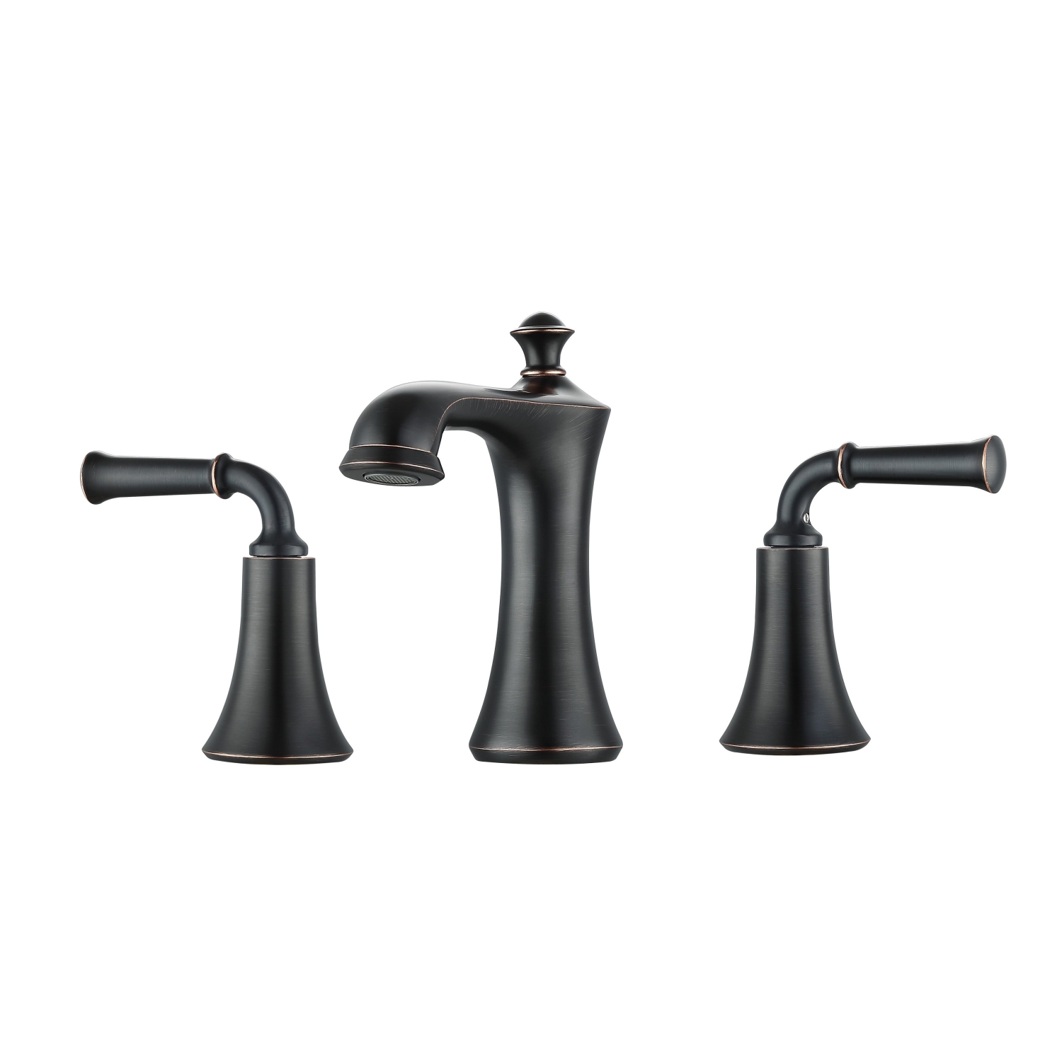 Ancona robinet de salle de bain à poignées éloignées de la gamme Peonia en bronze huilé