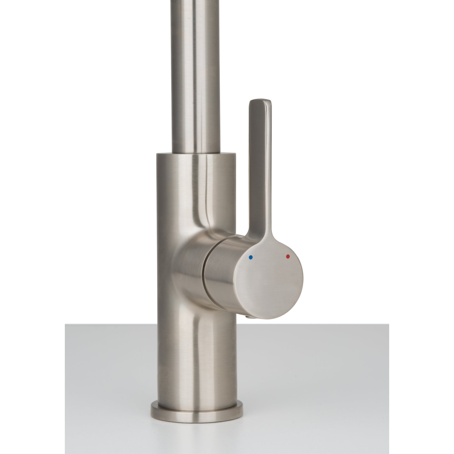 Robinet d'évier à double douchette à bec rétractable Ancona Aria, nickel brossé