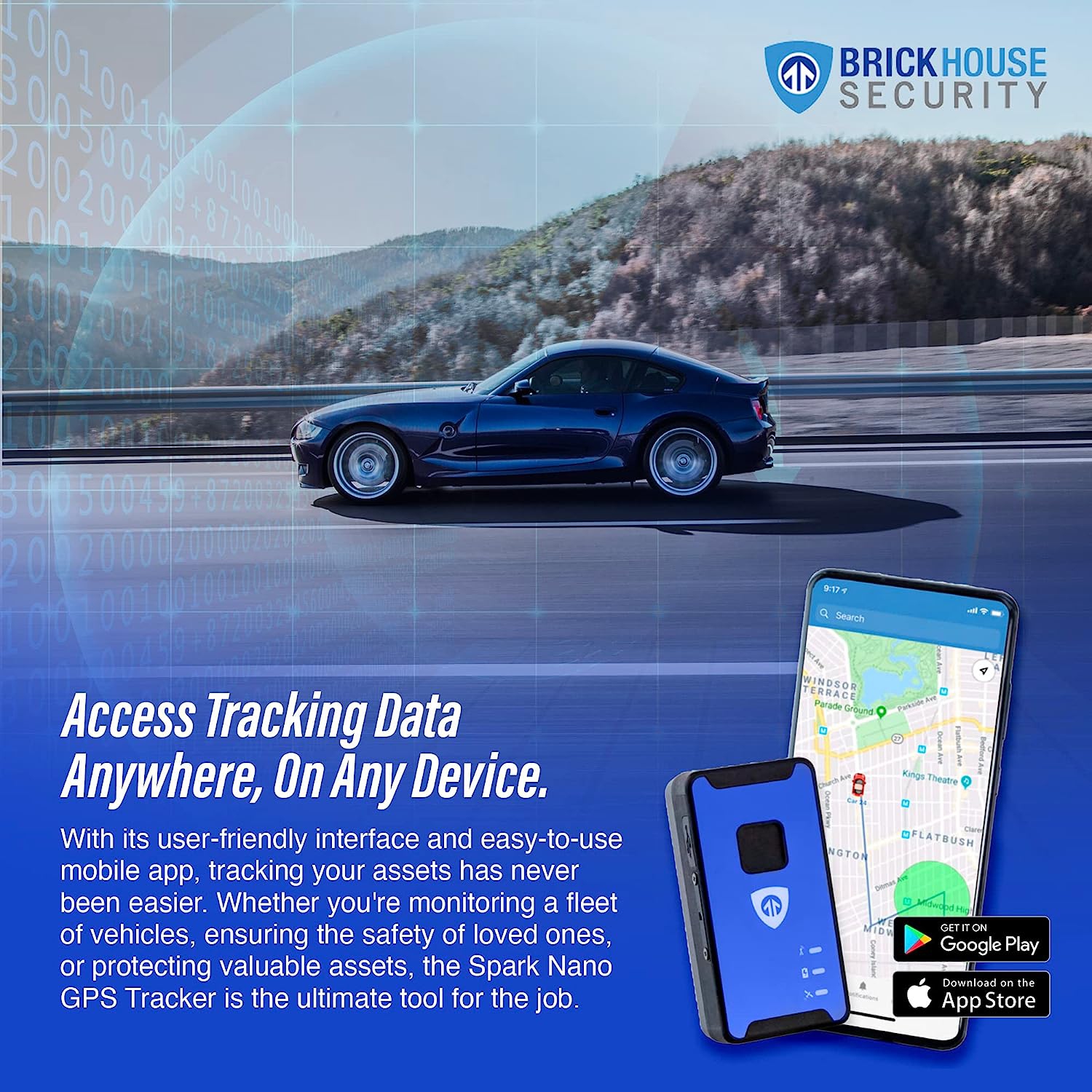 BrickHouse Security Spark Nano 7 LTE Micro GPS pour la surveillance des conducteurs adolescents, des enfants, des personnes âgées, des employés, des