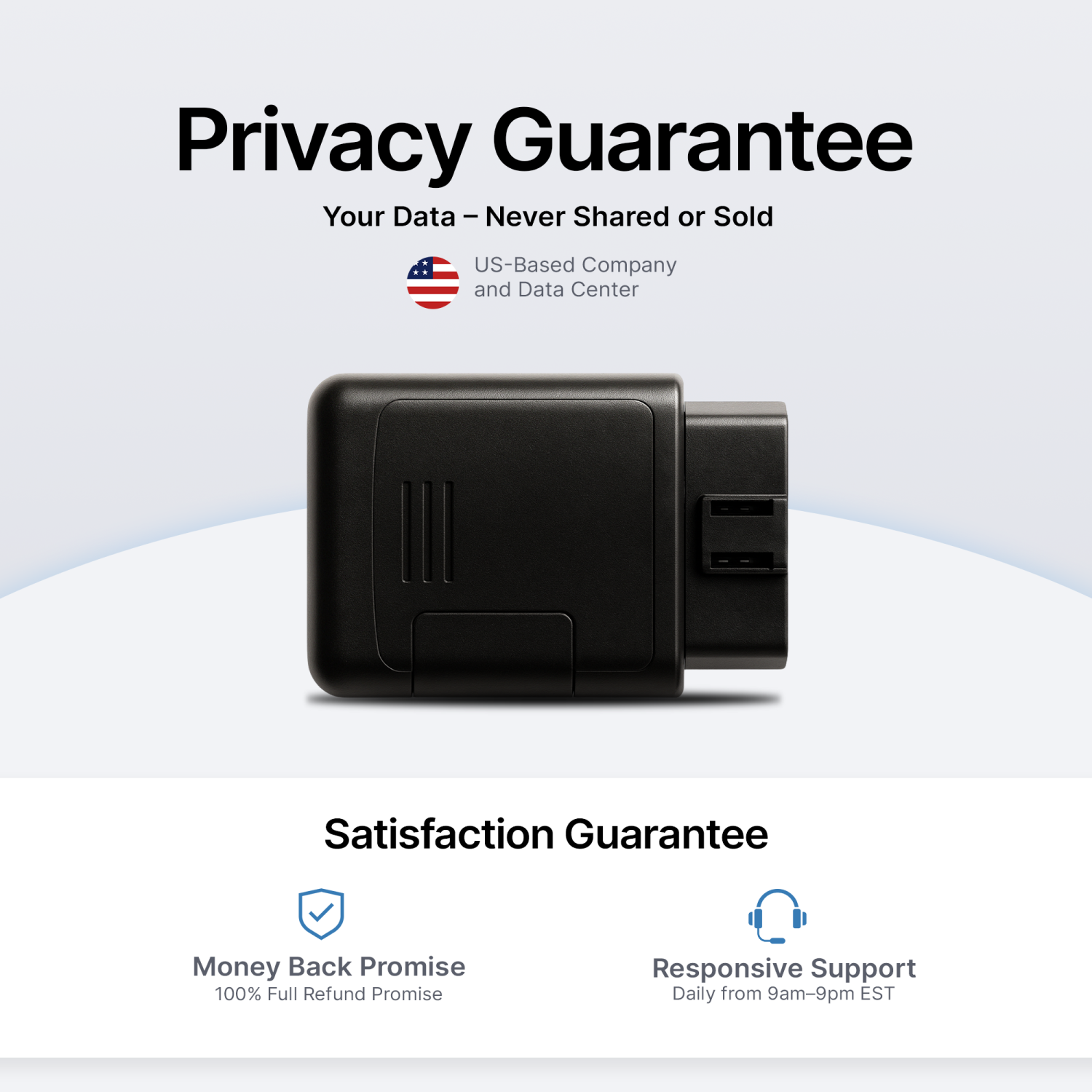 Brickhouse Security Trackport OBD-II Vehicle GPS Tracker - Track car location and Speed avec mini OBD Tracking Device | Monitor Kids and Vehicles -