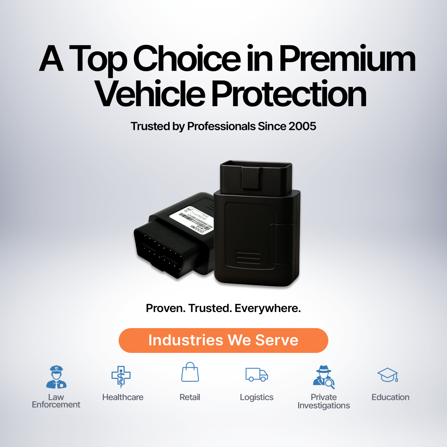 Brickhouse Security Trackport OBD-II Vehicle GPS Tracker - Track car location and Speed avec mini OBD Tracking Device | Monitor Kids and Vehicles -