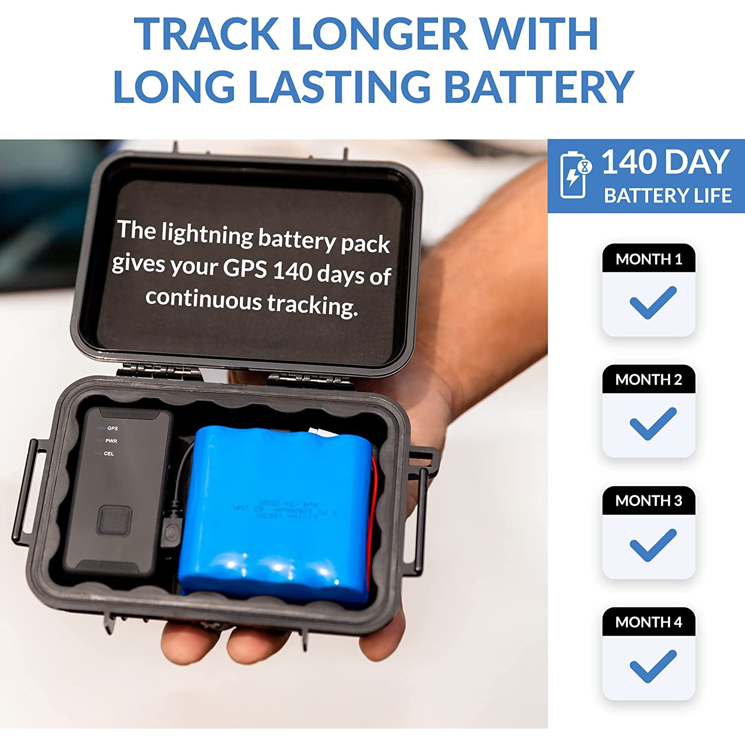 Lightning GPS GL300 GPS Tracker for Vehicles W/Magnetic Case & Battery - Subscription Needed - Vehicle Fleet GPS Tracker Automotive Tracking Device -