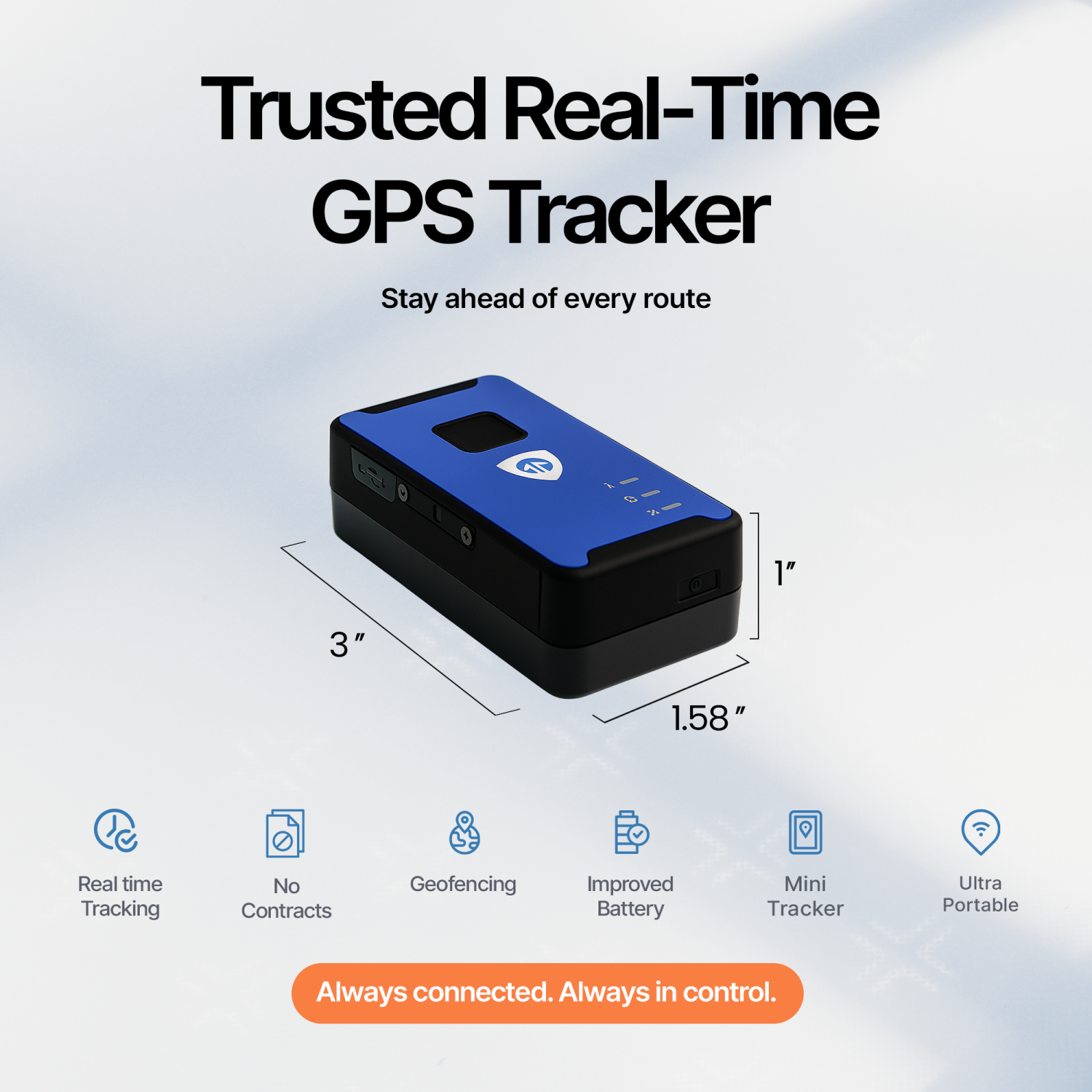 Brickhouse GPS Tracker for Vehicles - Spark Nano 7 Car Tracker Device w/Magnetic Waterproof Case - Hidden Real-Time 4G LTE Vehicle Finder for Kids