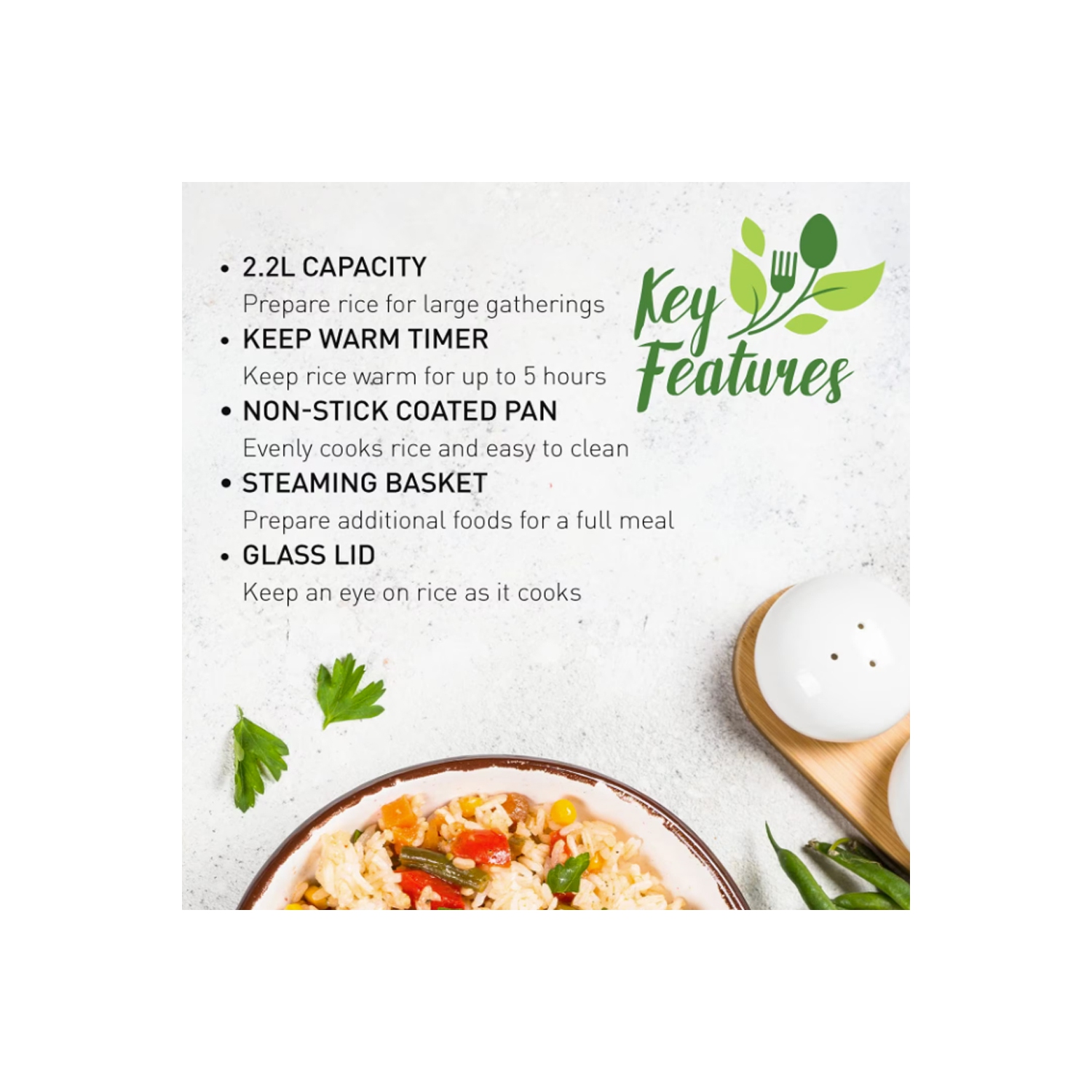 Refurbished Excellent -Panasonic 12-Cup Automatic Rice Cooker with Steaming Basket SRY22FGJL