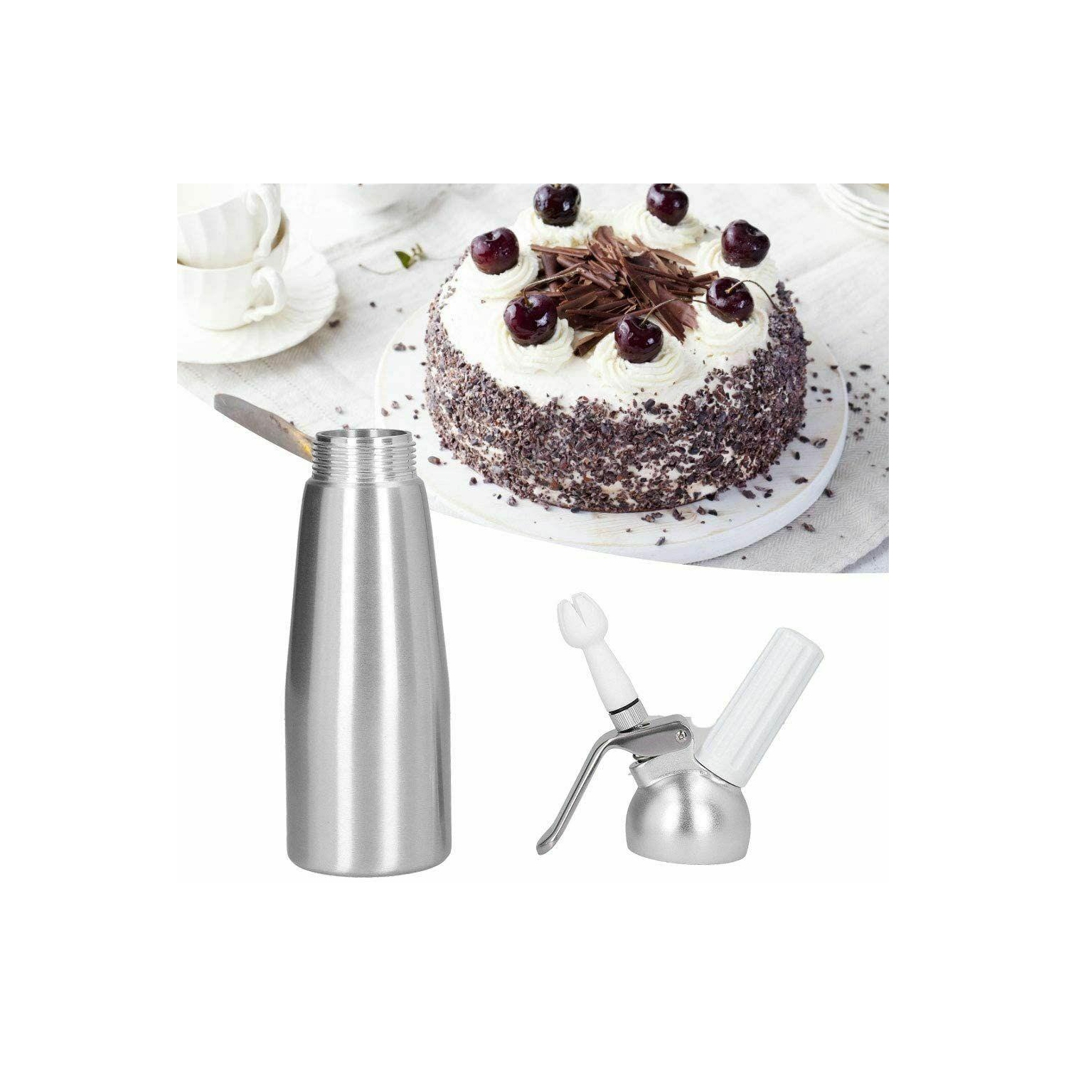 Machine à crème fouettée 500 ml avec distributeur d’aliments fouetté et mousse à café