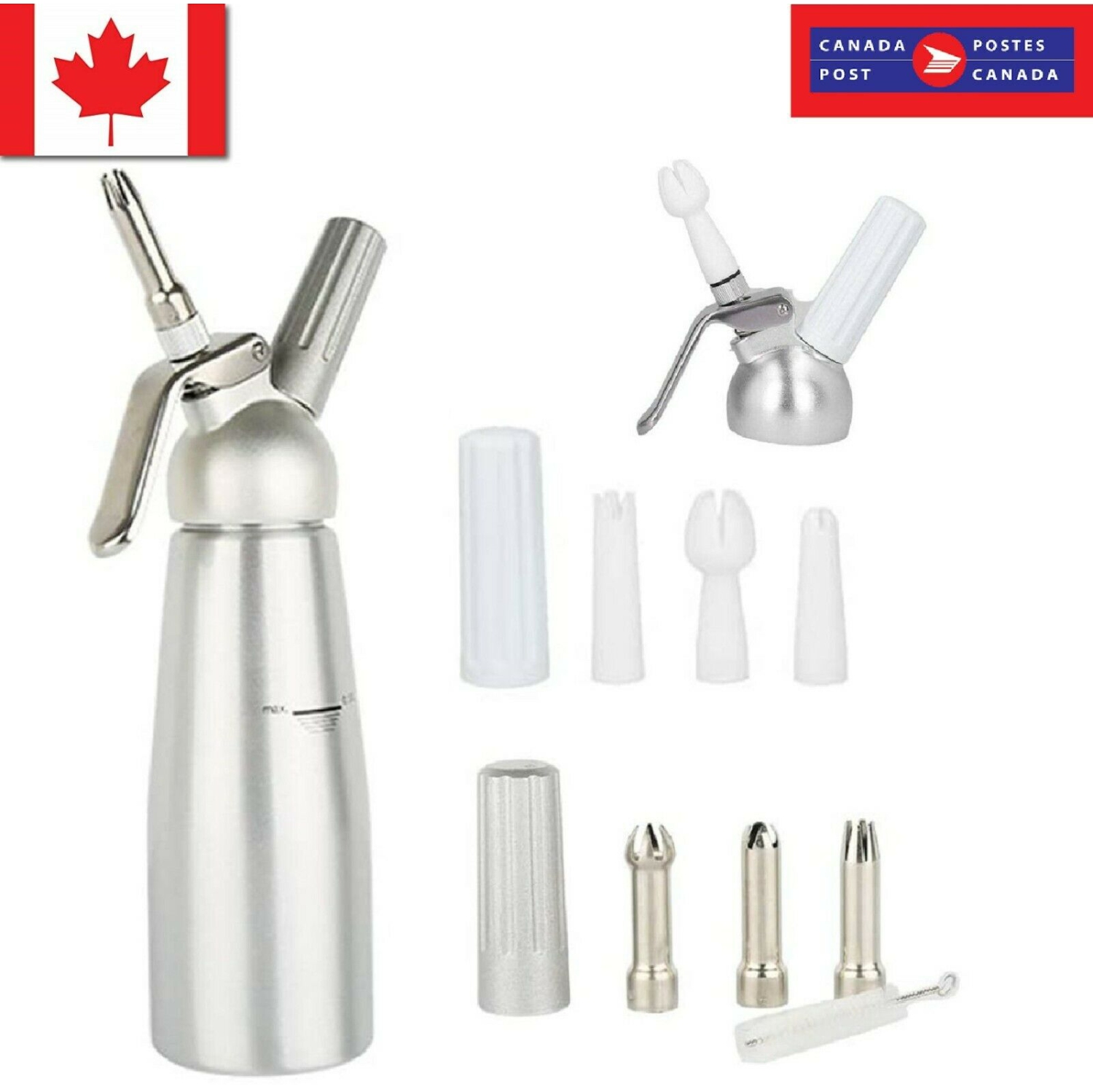 Machine à crème fouettée 500 ml avec distributeur d’aliments fouetté et mousse à café