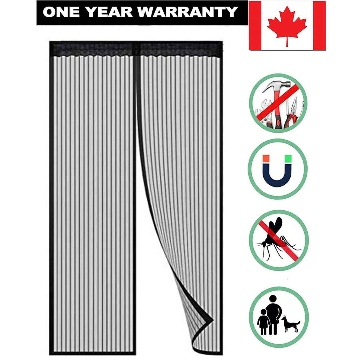 MAGIC – filet à insectes magnétiques pour porte moustiquaire anti-moustiques pare-insectes en filet