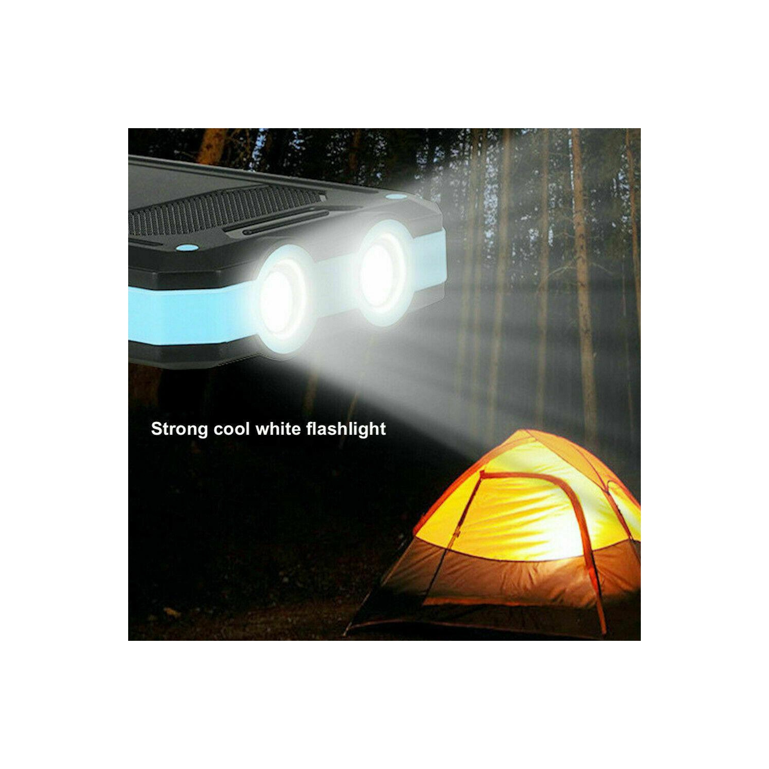 Solar Power Bank 20000mAh Charger External Battery Waterproof for mobile phones